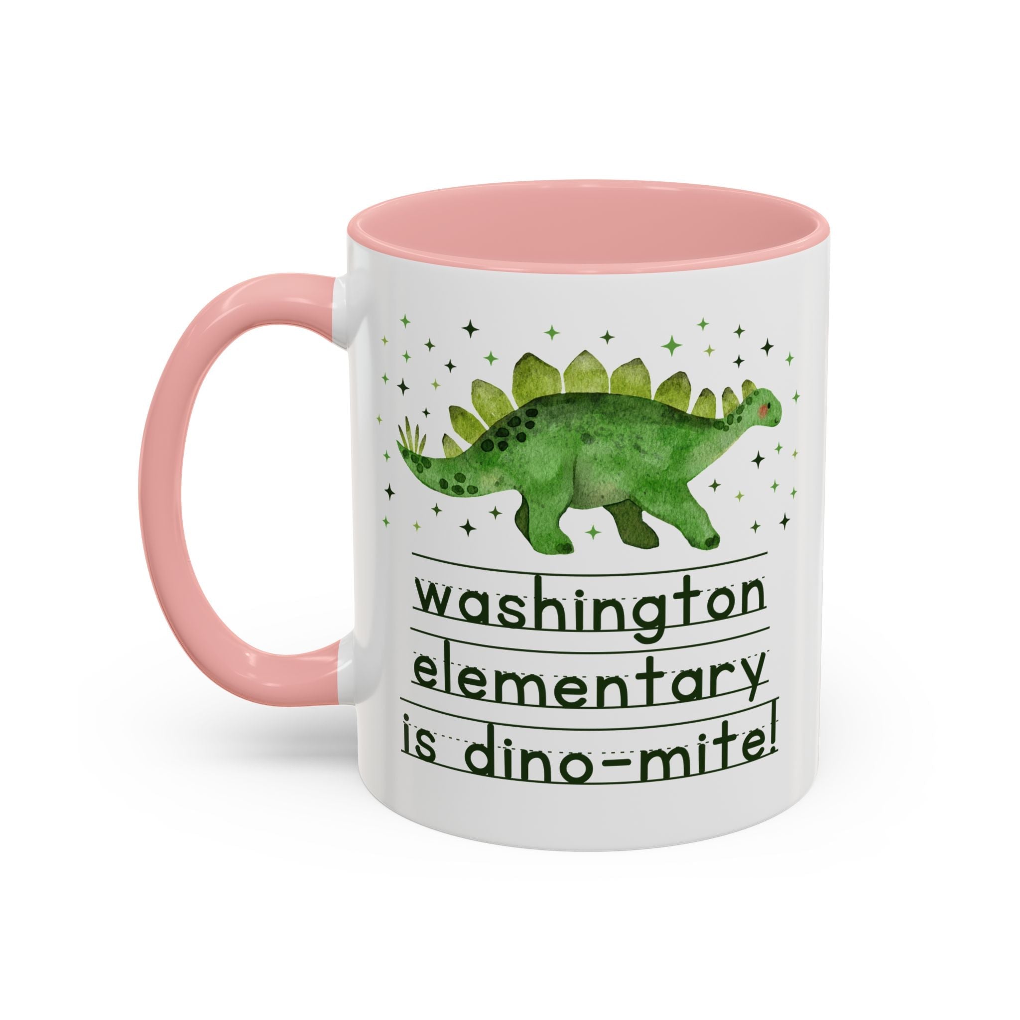 Washington Elementary is Dino - mite! | FPS + Opal and June 11 Oz Coffee Mug, Fayetteville Public Schools - Opal and June