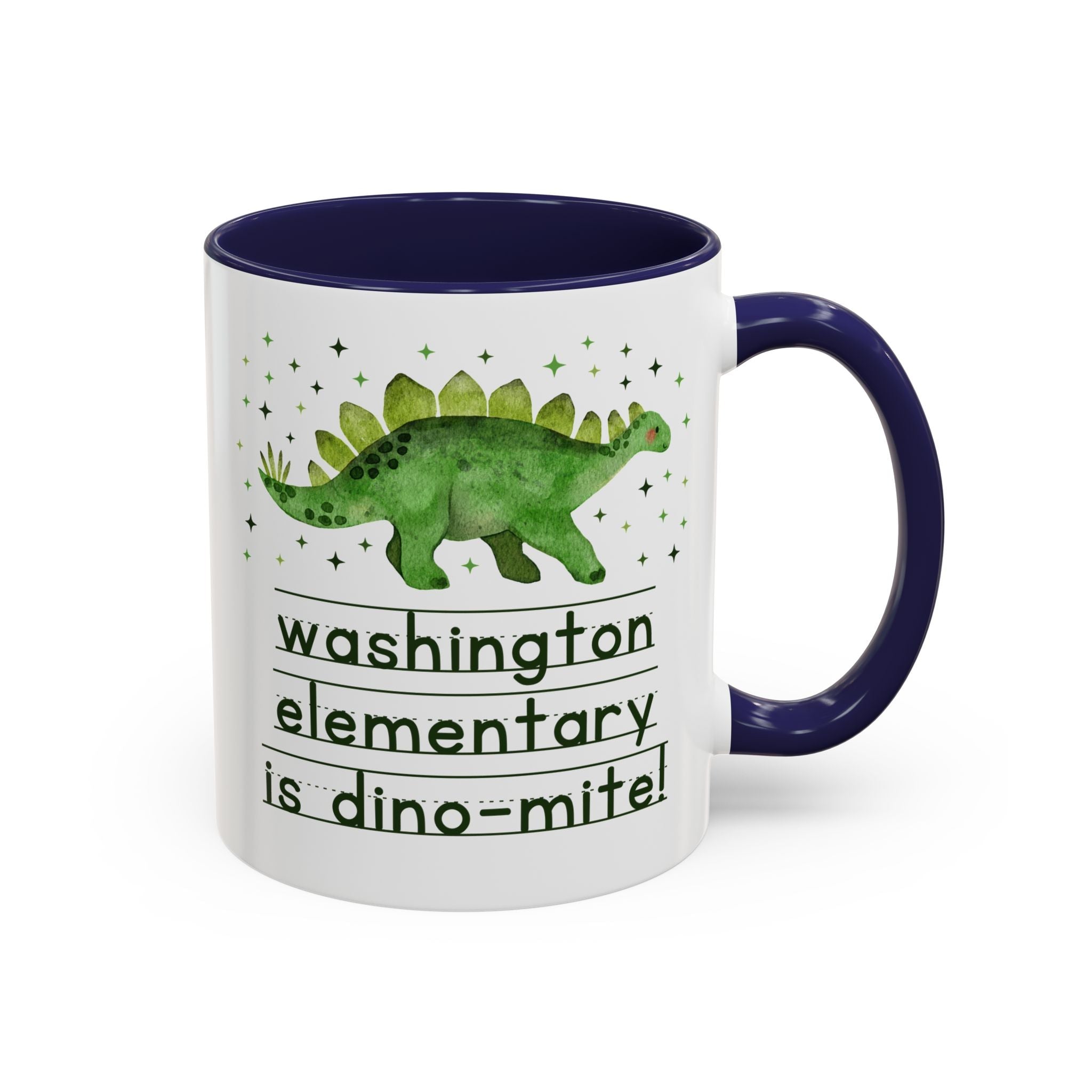 Washington Elementary is Dino - mite! | FPS + Opal and June 11 Oz Coffee Mug, Fayetteville Public Schools - Opal and June