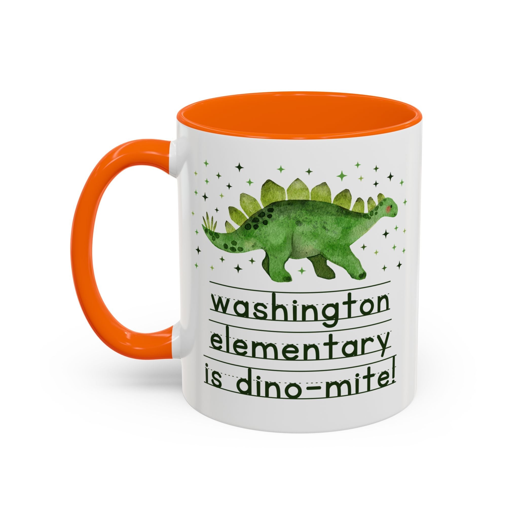 Washington Elementary is Dino - mite! | FPS + Opal and June 11 Oz Coffee Mug, Fayetteville Public Schools - Opal and June