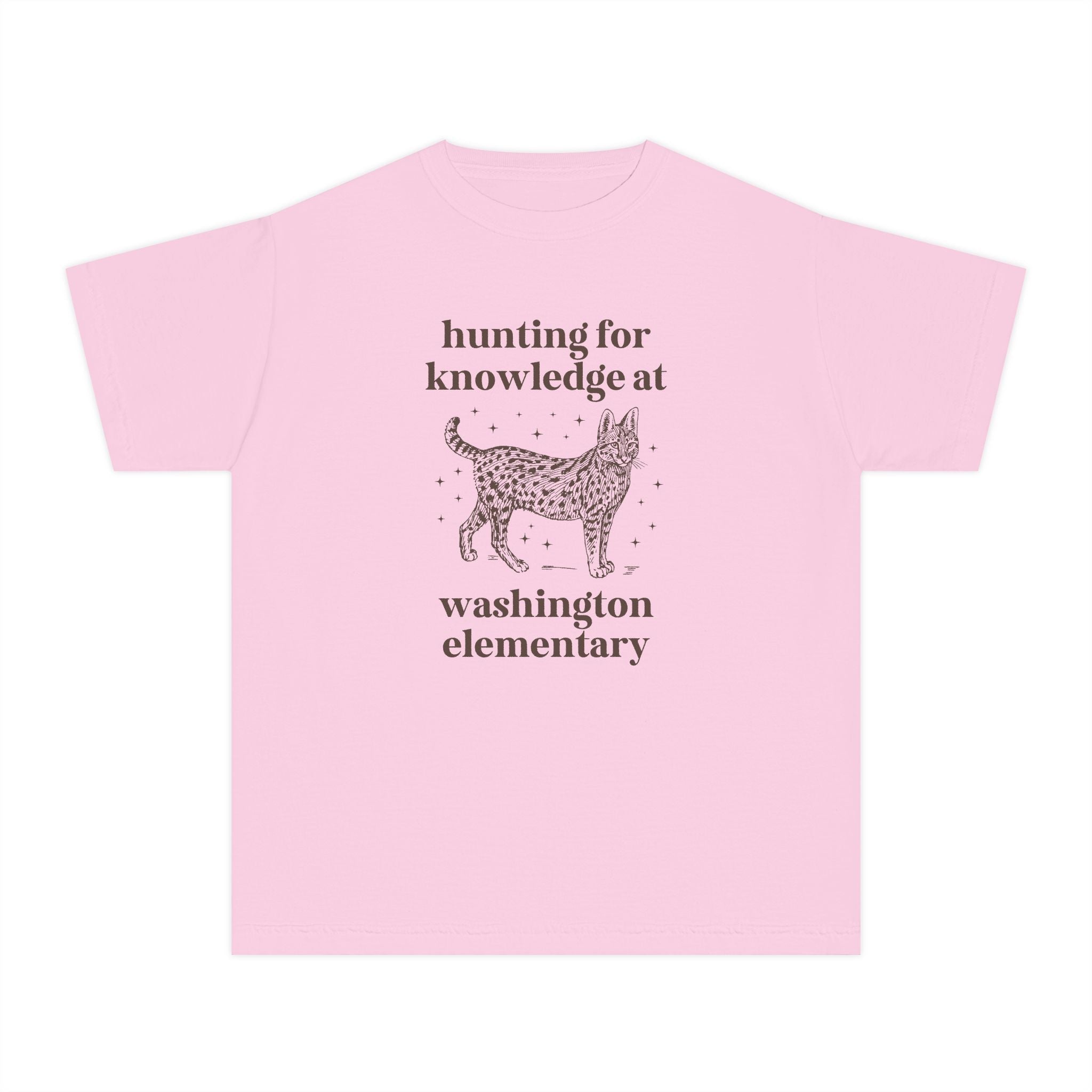 Washington Elementary School Kids Tee Shirt: Hunting for Knowledge | FPS + Opal and June Kids Tee Shirt, Fayetteville Public Schools - Opal and June