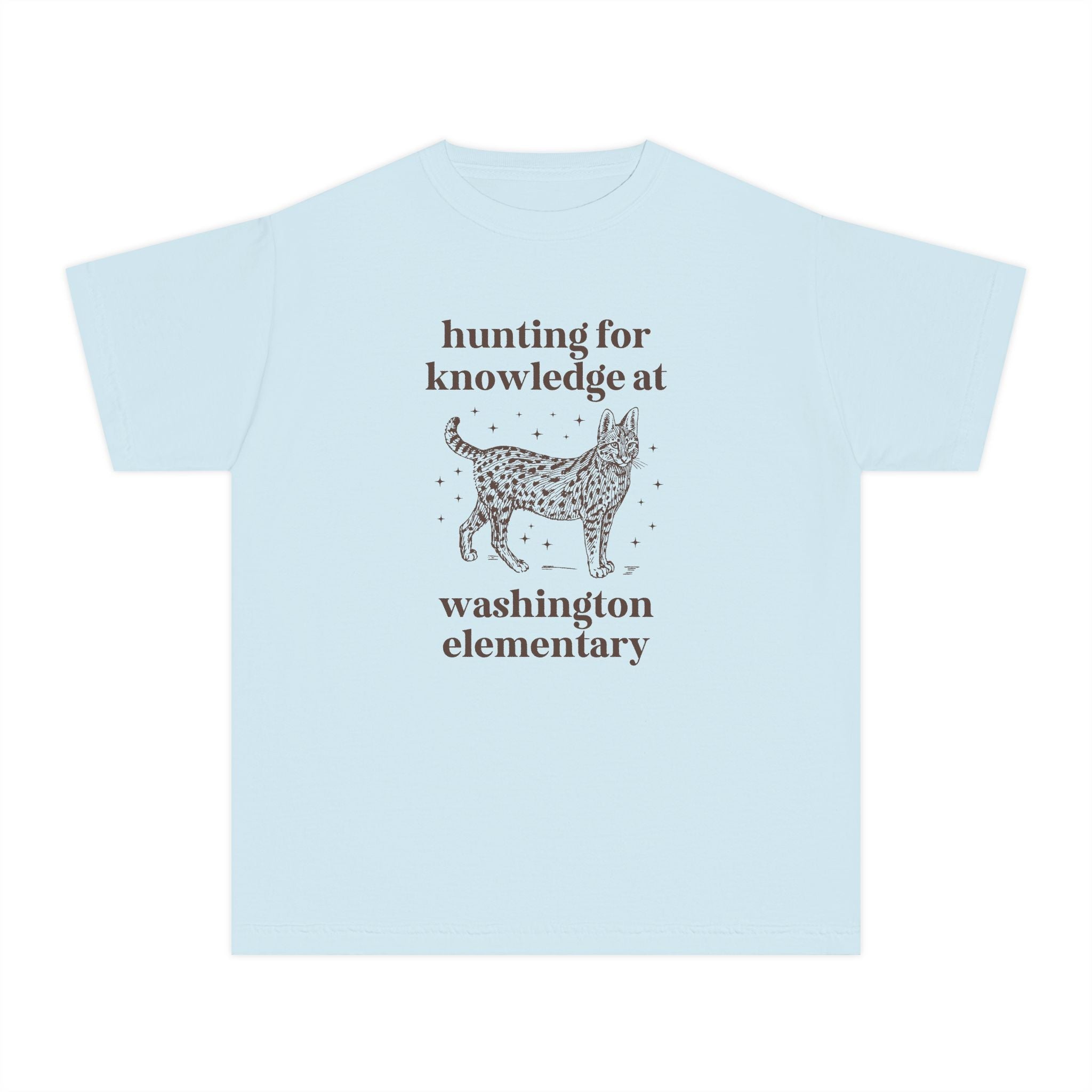 Washington Elementary School Kids Tee Shirt: Hunting for Knowledge | FPS + Opal and June Kids Tee Shirt, Fayetteville Public Schools - Opal and June