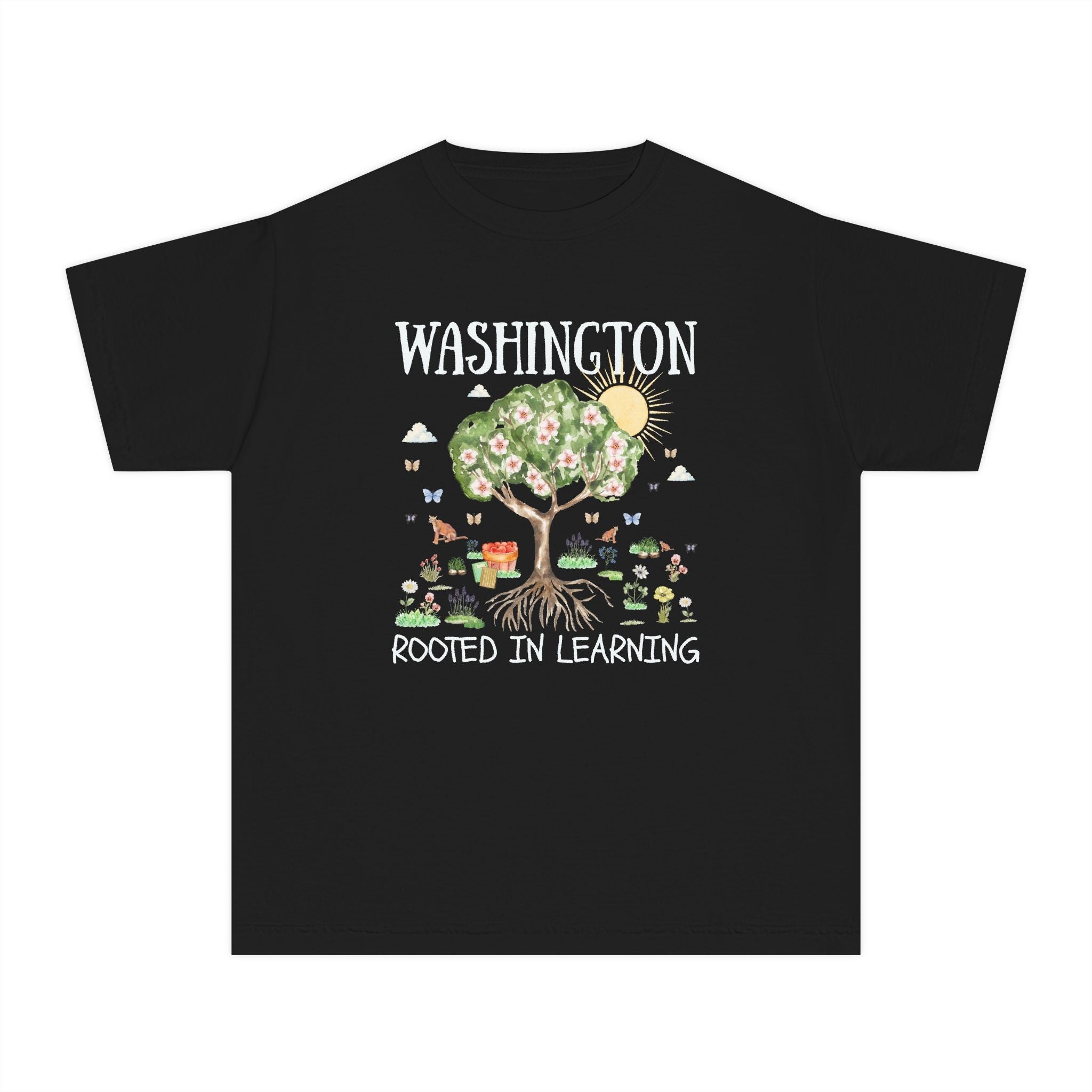 Washington Elementary School Kids Tee Shirt: Rooted in Learning | FPS + Opal and June Kids Tee Shirt, Fayetteville Public Schools - Opal and June