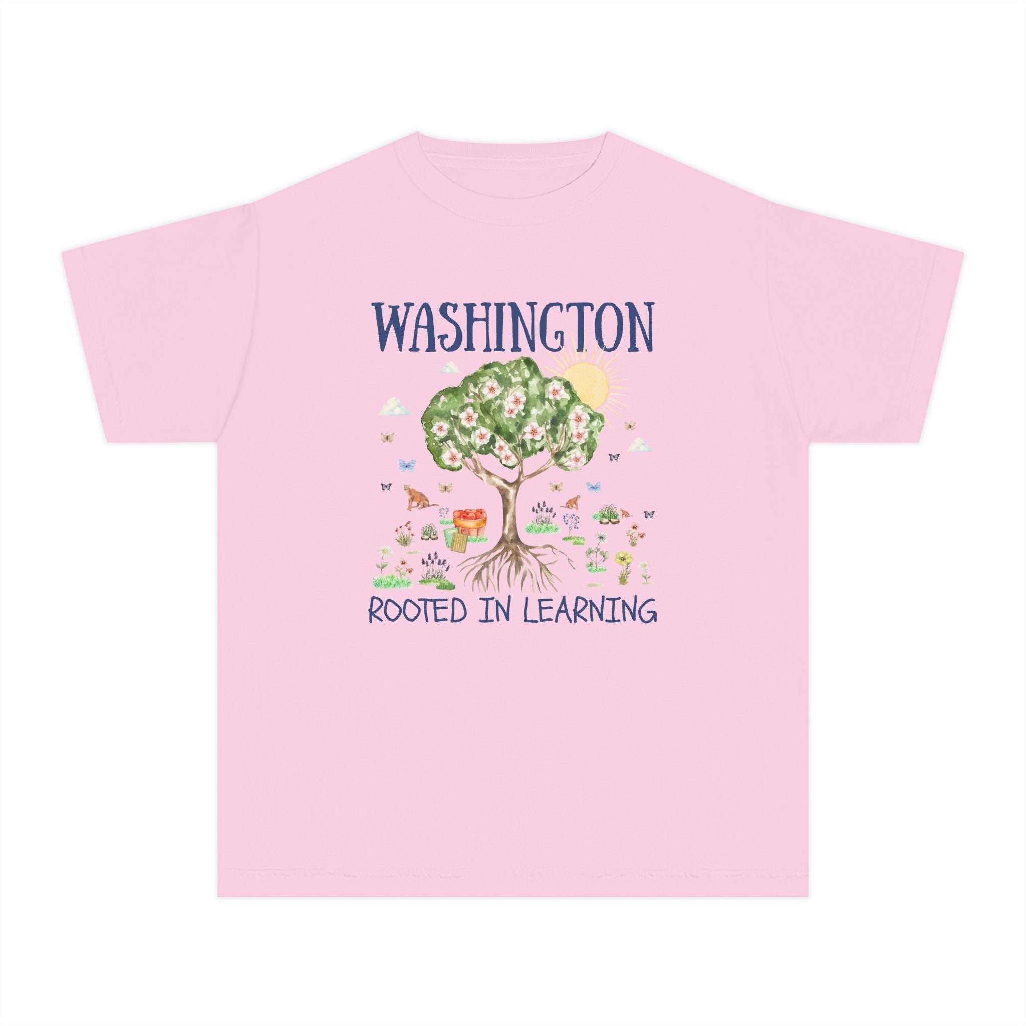Washington Elementary School Kids Tee Shirt: Rooted in Learning | FPS + Opal and June Kids Tee Shirt, Fayetteville Public Schools - Opal and June