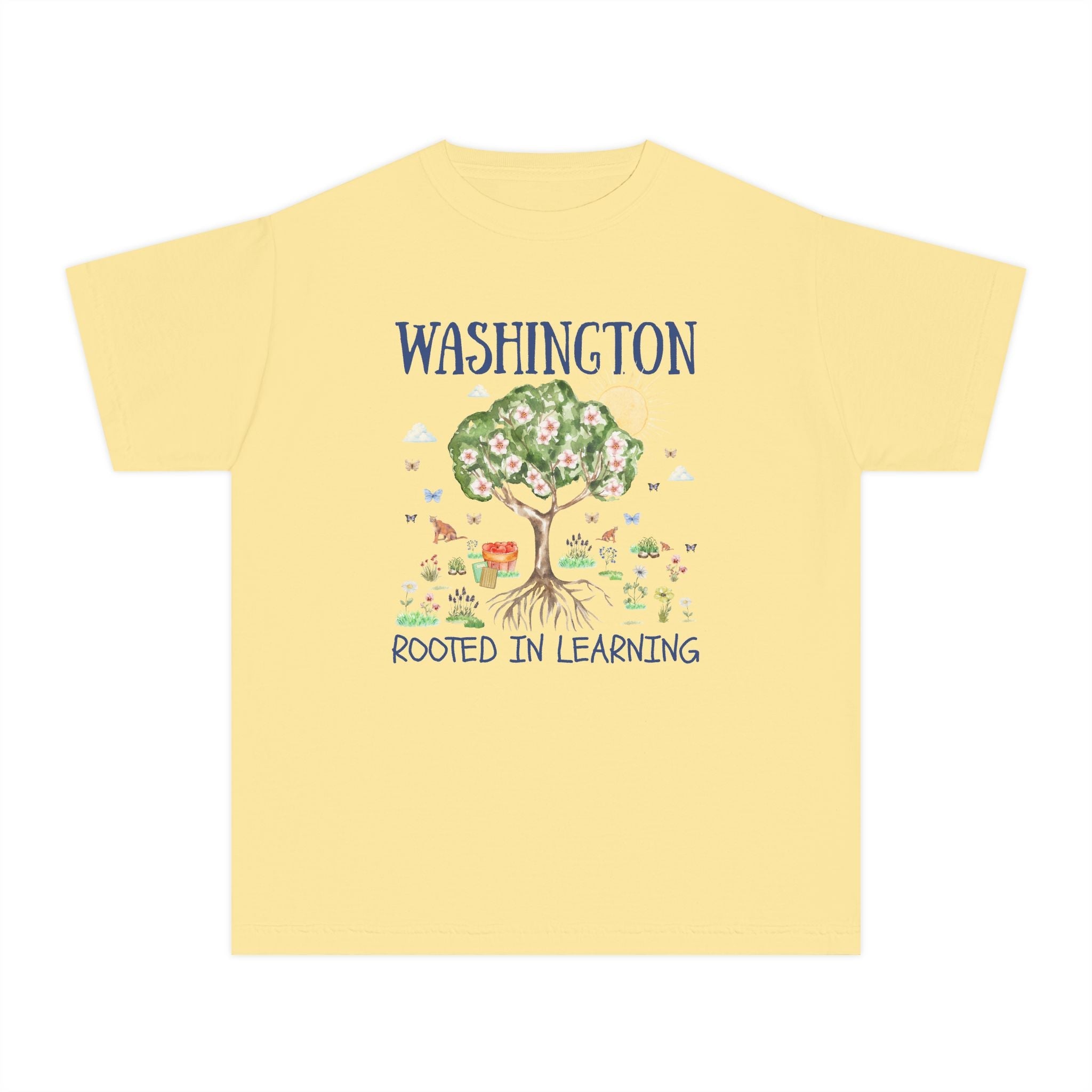Washington Elementary School Kids Tee Shirt: Rooted in Learning | FPS + Opal and June Kids Tee Shirt, Fayetteville Public Schools - Opal and June