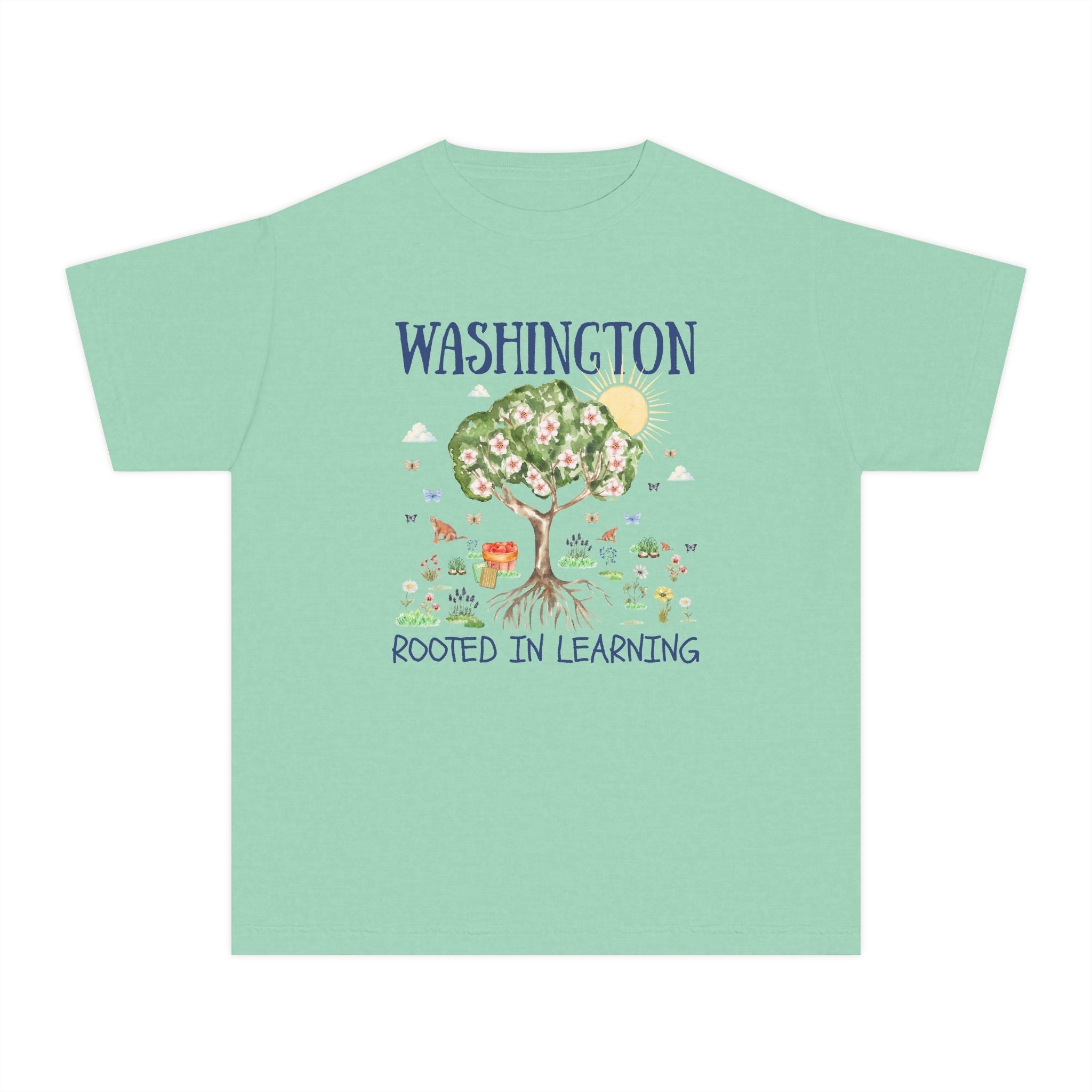 Washington Elementary School Kids Tee Shirt: Rooted in Learning | FPS + Opal and June Kids Tee Shirt, Fayetteville Public Schools - Opal and June