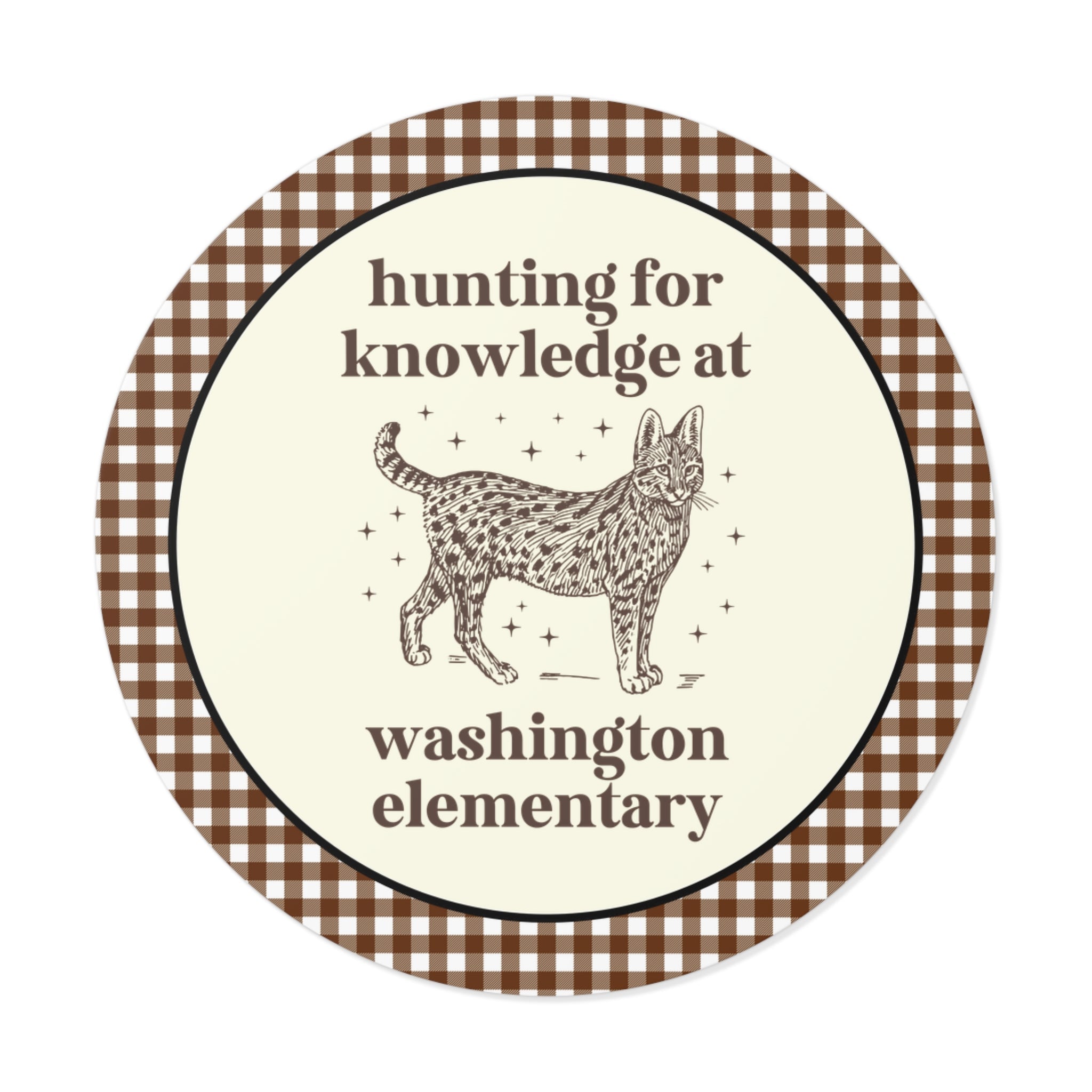 Washington Elementary School Sticker: Hunting for Knowledge | FPS + Opal and June Tee Shirt, Fayetteville Public Schools - Opal and June