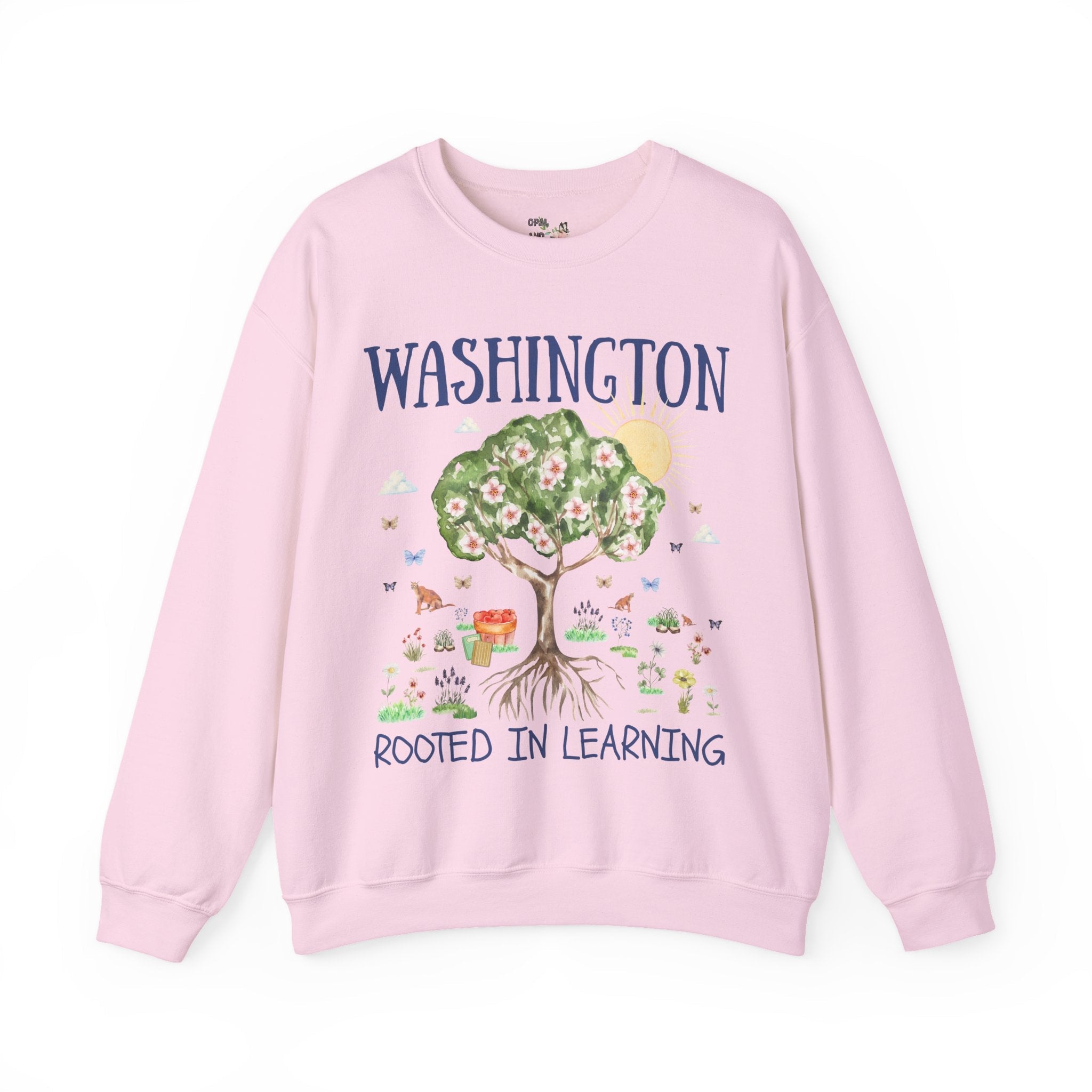 Washington Elementary School Sweatshirt: Rooted in Learning | FPS + Opal and June Sweatshirt, Fayetteville Public Schools - Opal and June