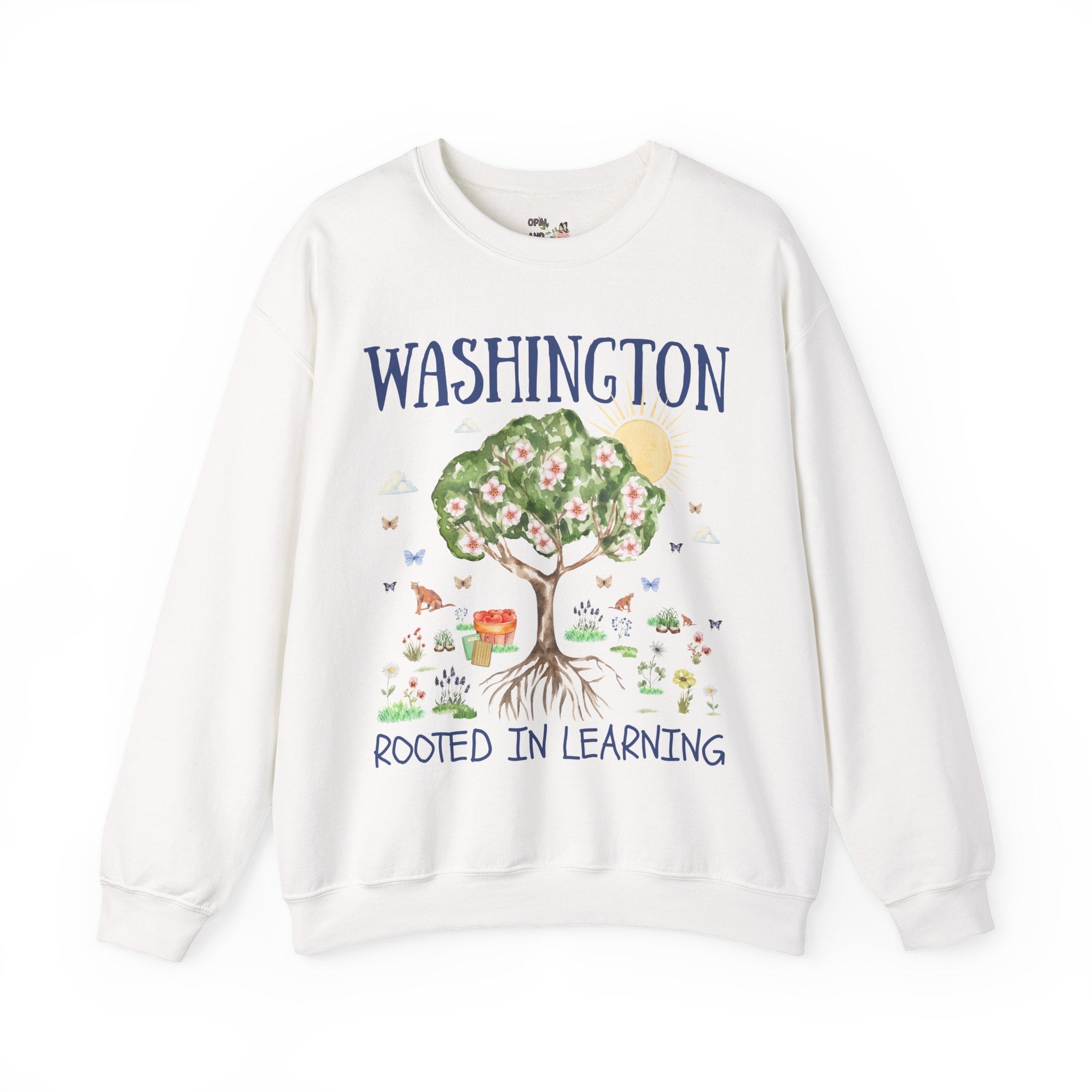 Washington Elementary School Sweatshirt: Rooted in Learning | FPS + Opal and June Sweatshirt, Fayetteville Public Schools - Opal and June