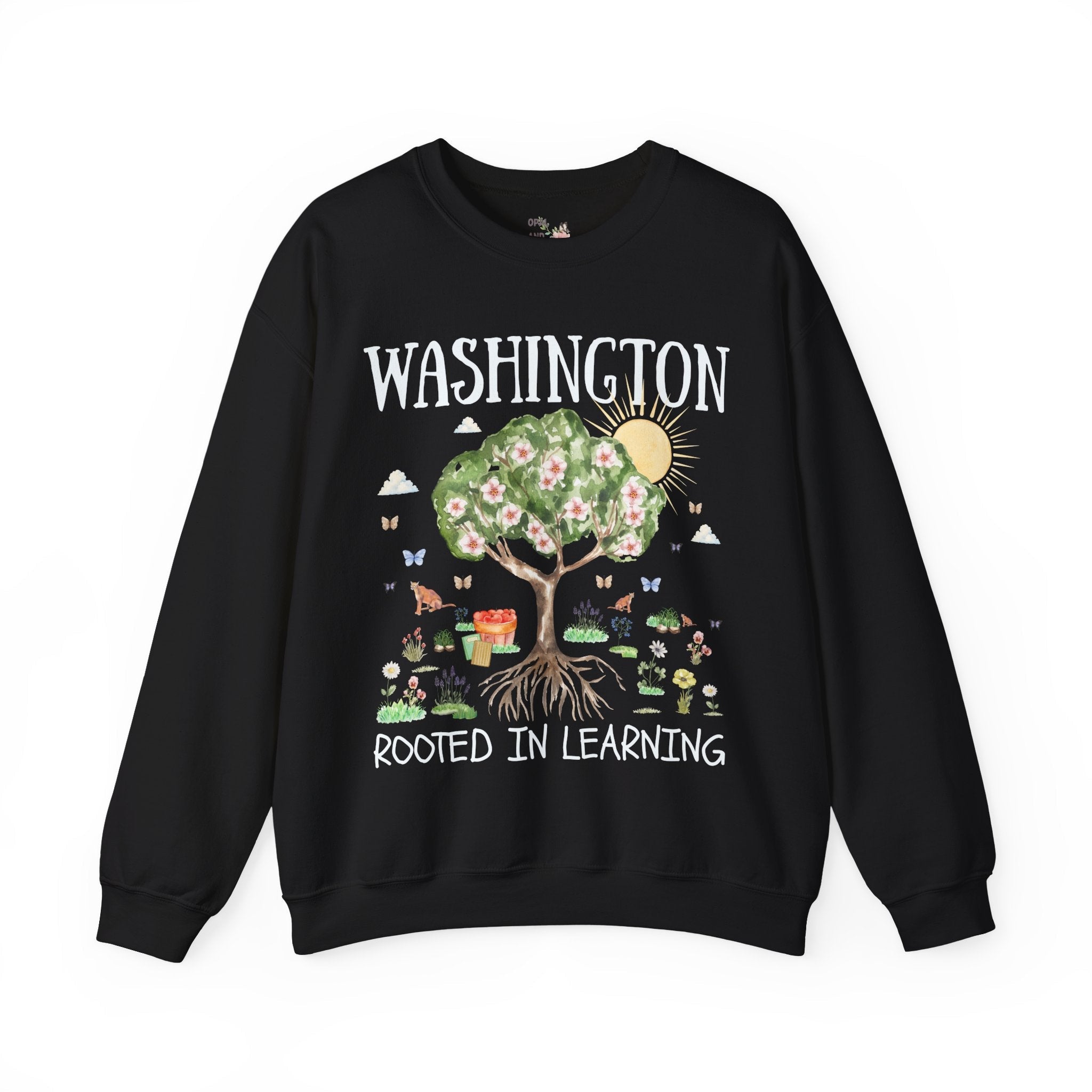 Washington Elementary School Sweatshirt: Rooted in Learning | FPS + Opal and June Sweatshirt, Fayetteville Public Schools - Opal and June