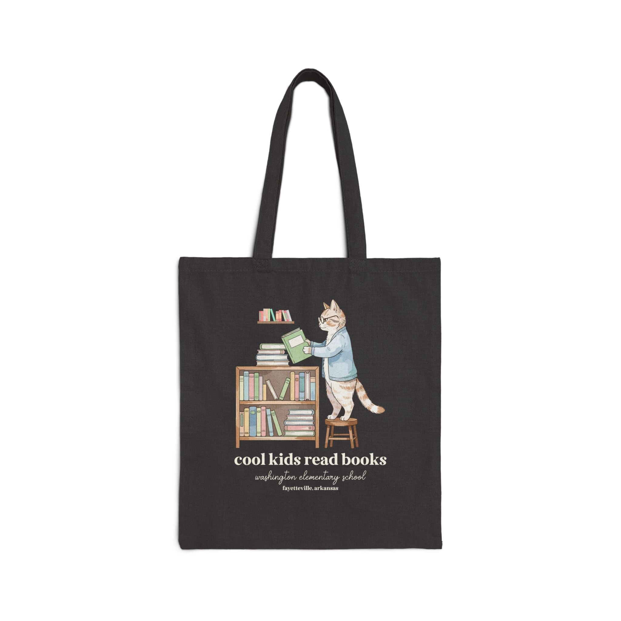 Washington Elementary School Tote Bag: Cool Kids Read Books | FPS + Opal and June Tote Bag, Fayetteville Public Schools - Opal and June