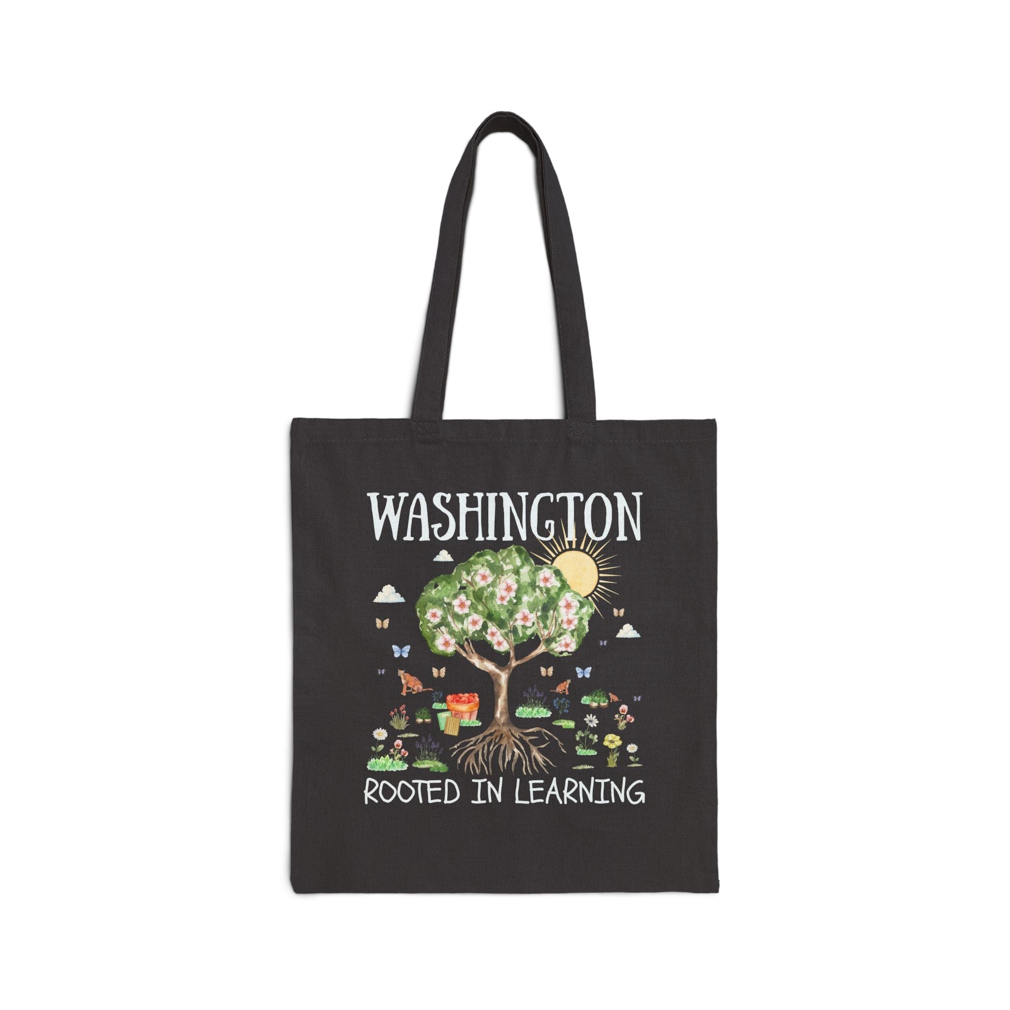 Washington Elementary School Tote Bag: Rooted in Learning | FPS + Opal and June Tote Bag, Fayetteville Public Schools - Opal and June