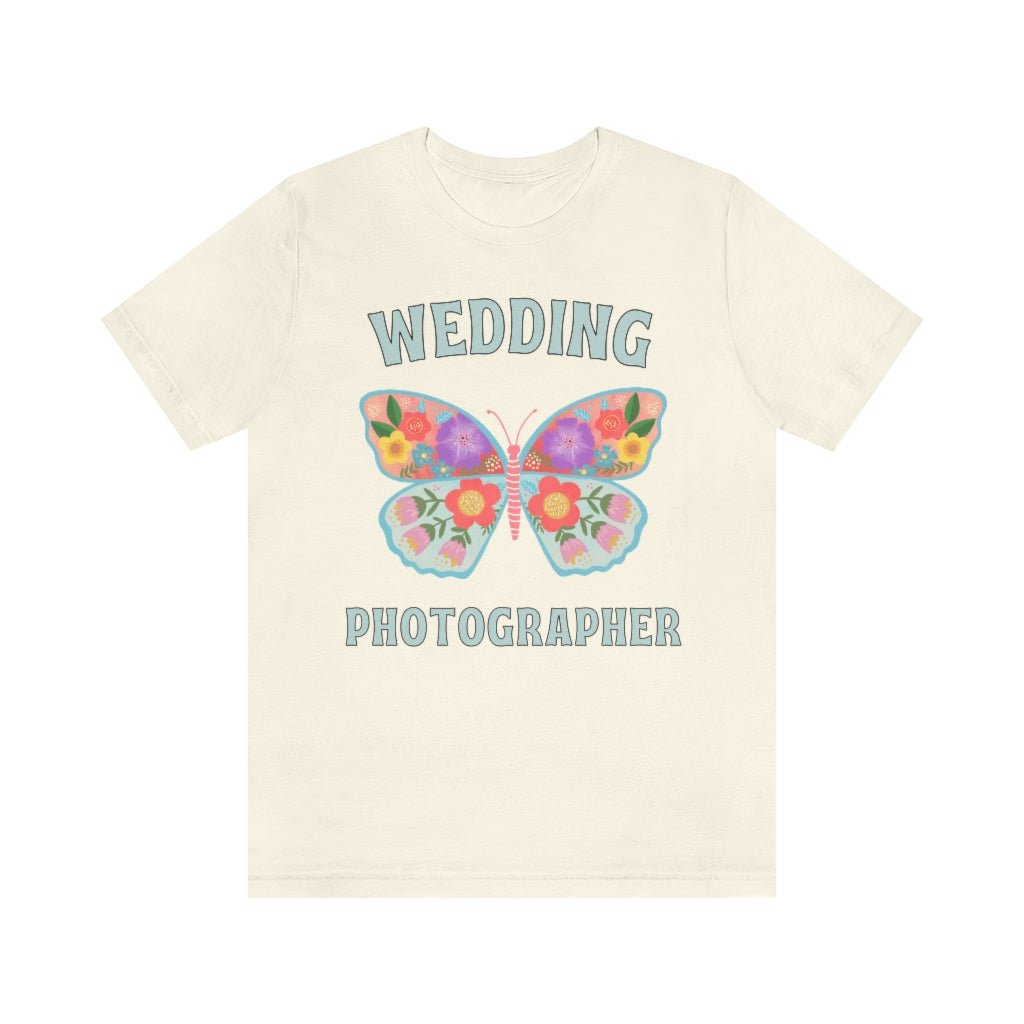 Wedding Photographer Tee Shirt: Retro Butterfly - Opal and June