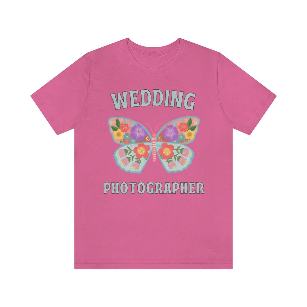 Wedding Photographer Tee Shirt: Retro Butterfly - Opal and June