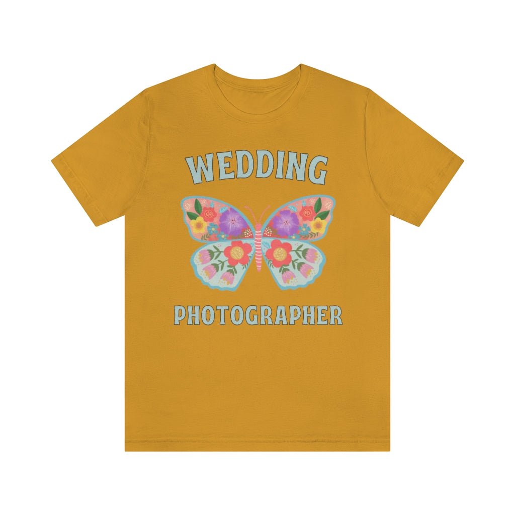 Wedding Photographer Tee Shirt: Retro Butterfly - Opal and June