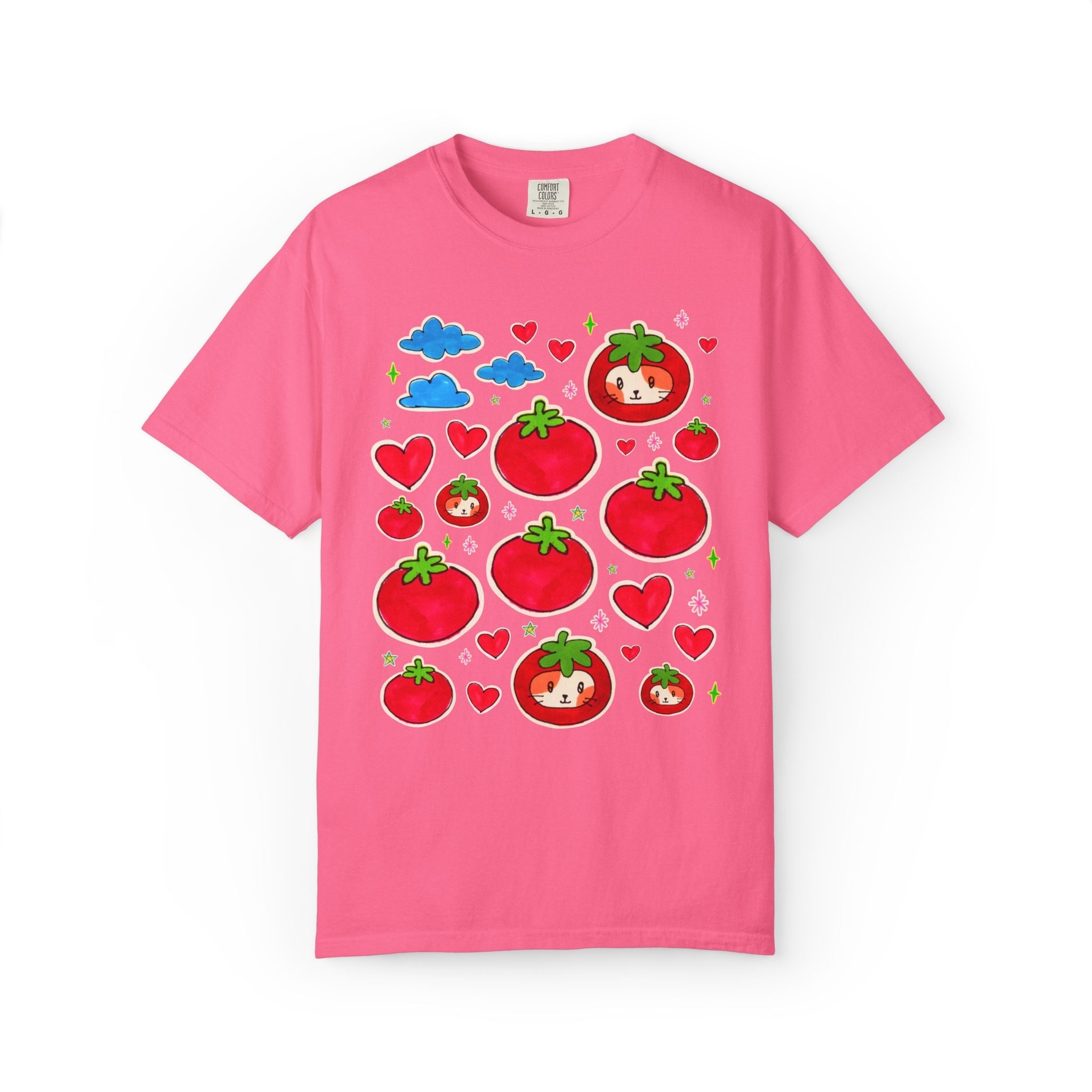 Weird Cat Mom Cat Dad Tomato Lover Tee Shirt: Funny Kitschy Kitten T-Shirt for Friend Who Loves Cats, Cute Birthday Gift for Gardener - Opal and June
