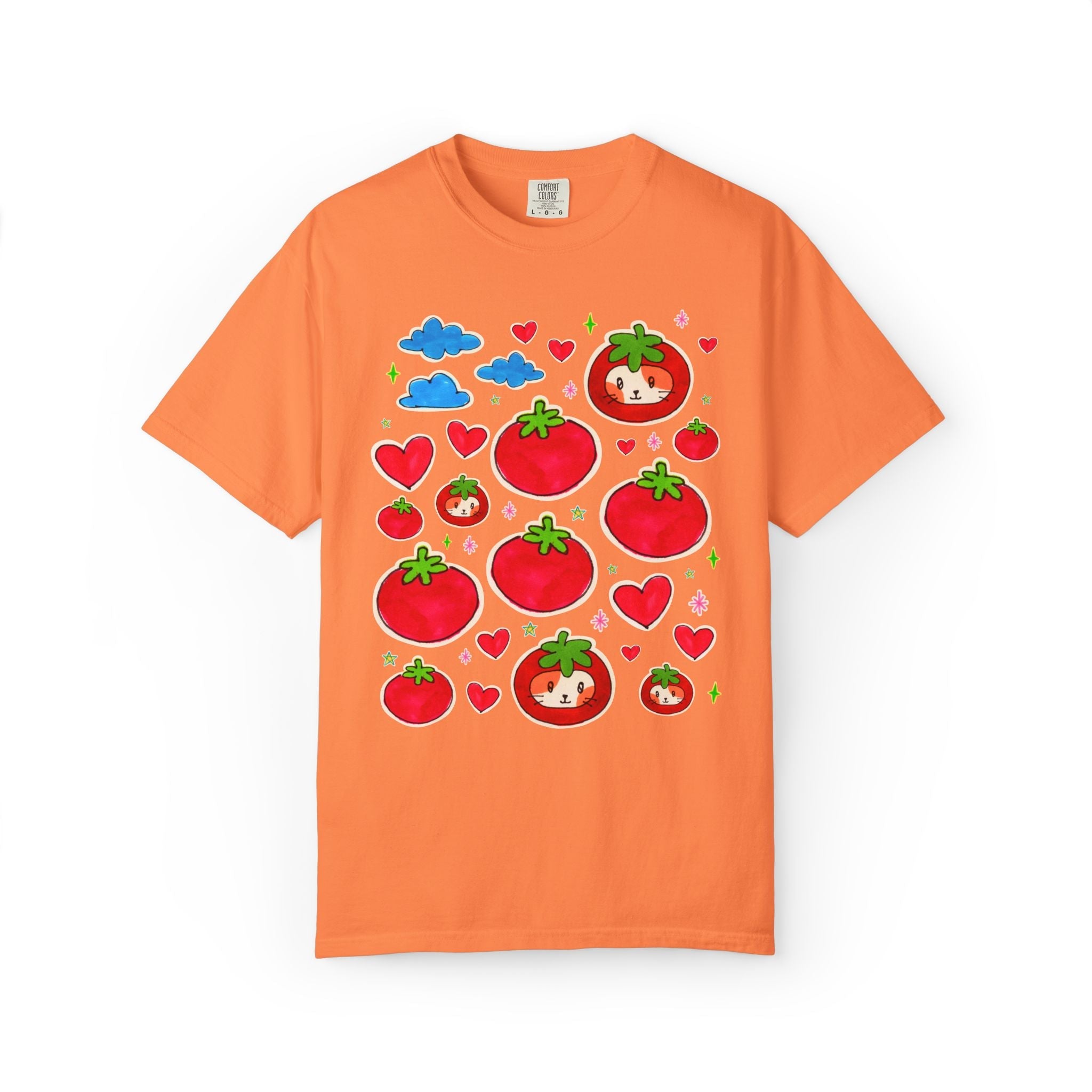Weird Cat Mom Cat Dad Tomato Lover Tee Shirt: Funny Kitschy Kitten T-Shirt for Friend Who Loves Cats, Cute Birthday Gift for Gardener - Opal and June