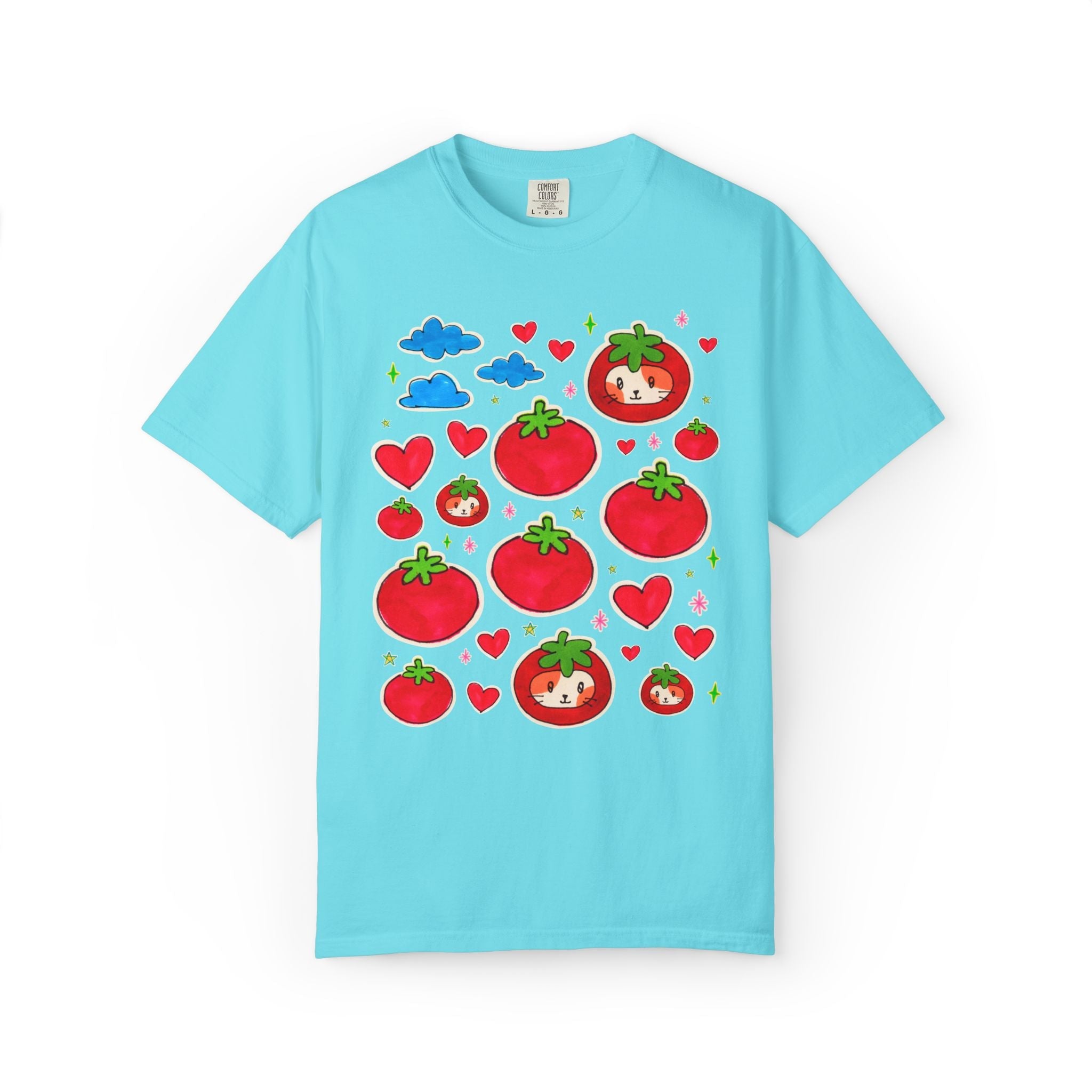 Weird Cat Mom Cat Dad Tomato Lover Tee Shirt: Funny Kitschy Kitten T-Shirt for Friend Who Loves Cats, Cute Birthday Gift for Gardener - Opal and June