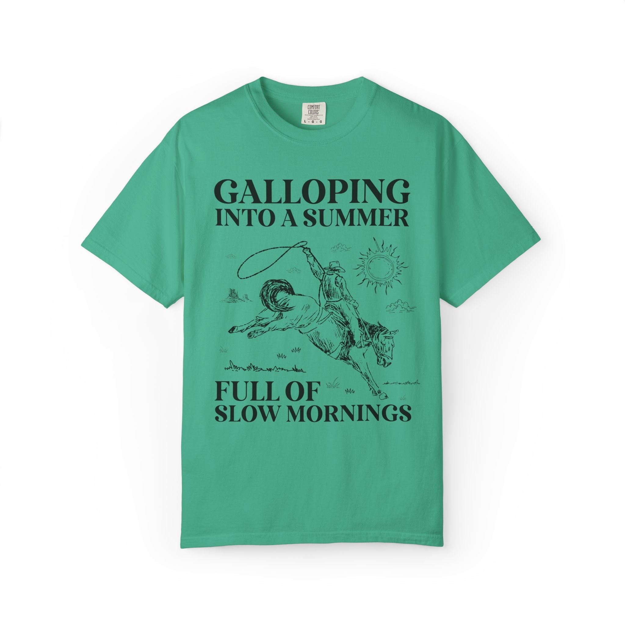 Western Teacher Tee Shirt, Last Day of School: Galloping Into a Summer, High School or Elementary School Matching Teacher Tee, End of Year - Opal and June