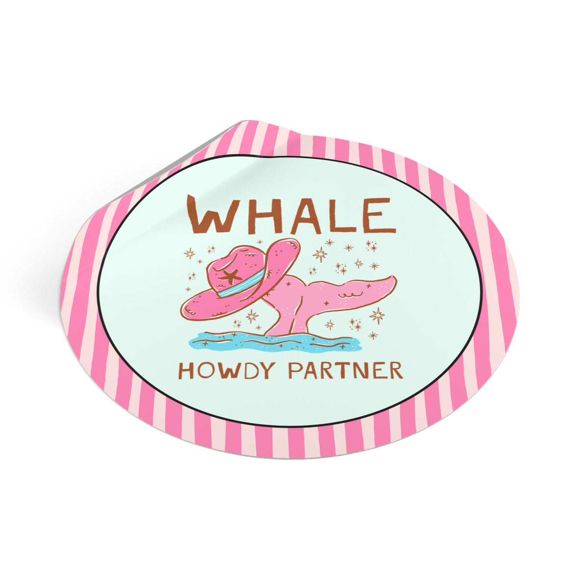 Whale Howdy Partner Sticker - Opal and June