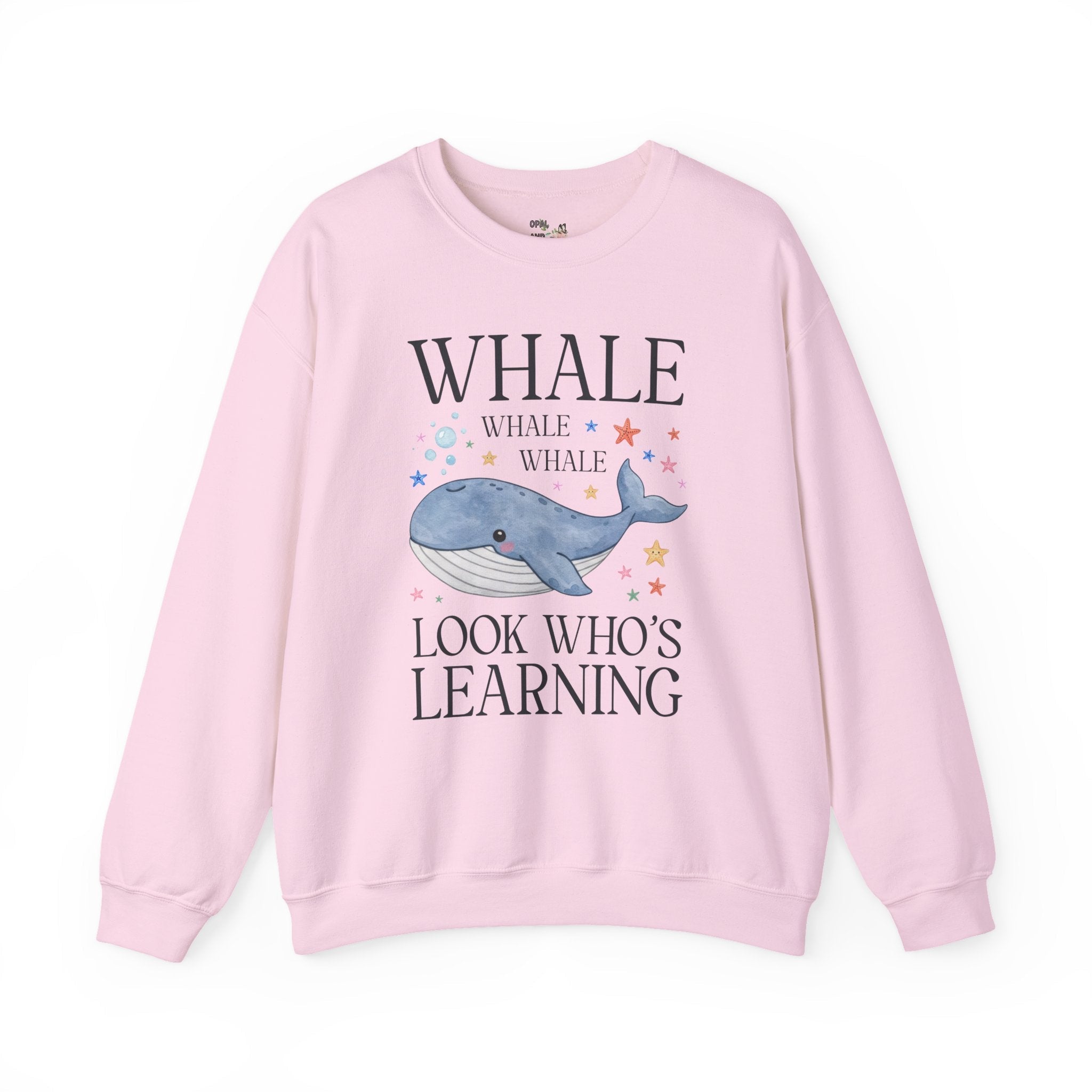 Whale Teacher Sweatshirt for Back to School, Cute and Silly Matching Teacher Crewneck for Animal Lover or Trip to the Aquarium, New Teacher Gift - Opal and June