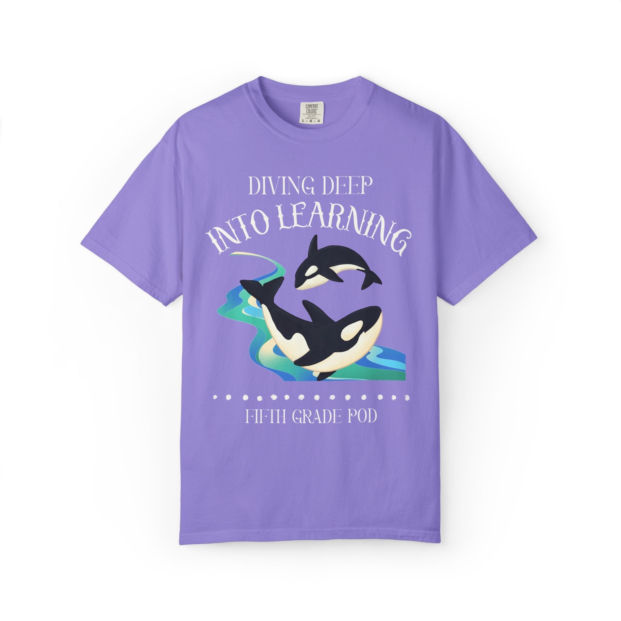 Whale Teacher Tee Shirt: Matching Animal Lover Orca Whale Tee for Elementary School Teachers and Office Staff, Grade Level Back to School T - Opal and June
