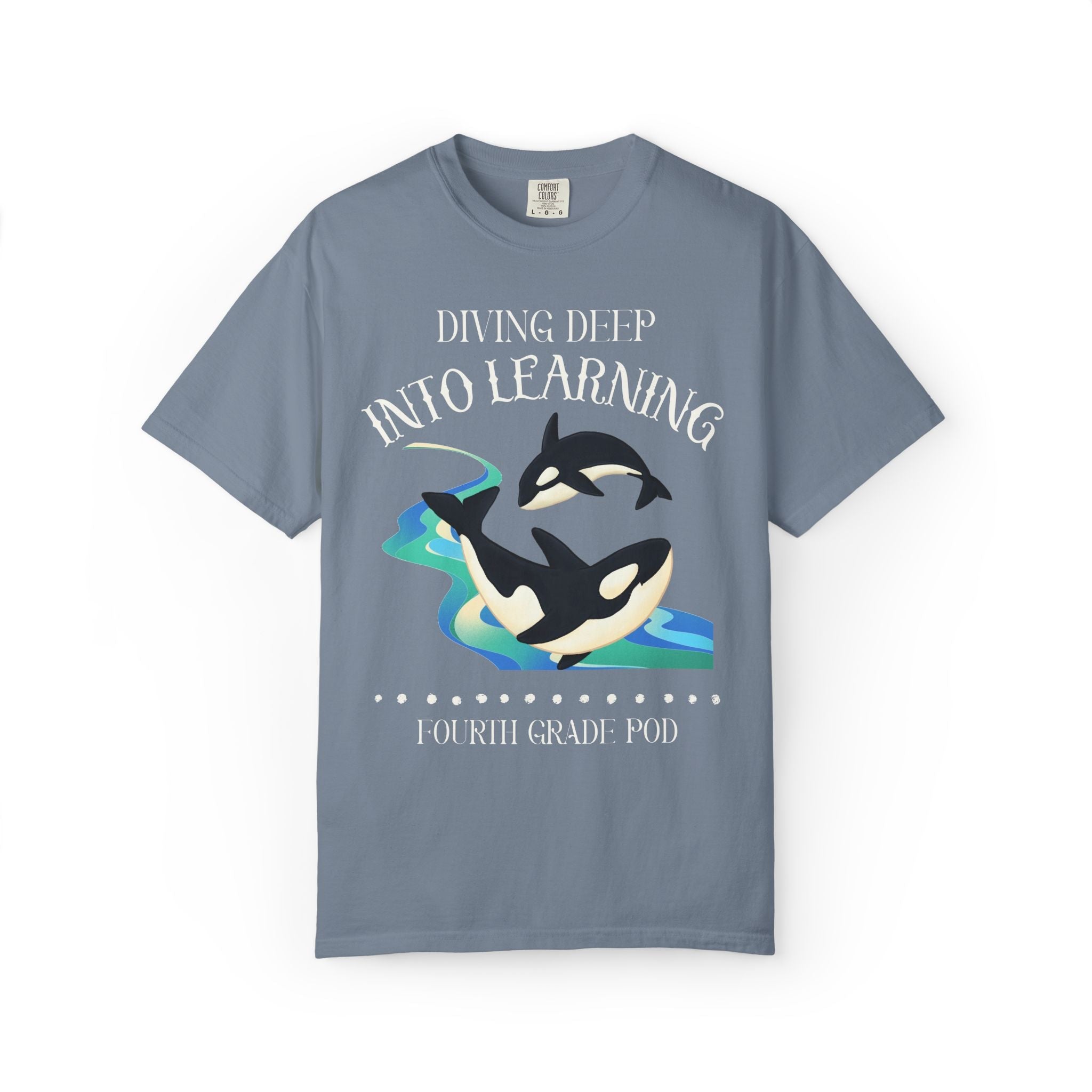 Whale Teacher Tee Shirt: Matching Animal Lover Orca Whale Tee for Elementary School Teachers and Office Staff, Grade Level Back to School T - Opal and June
