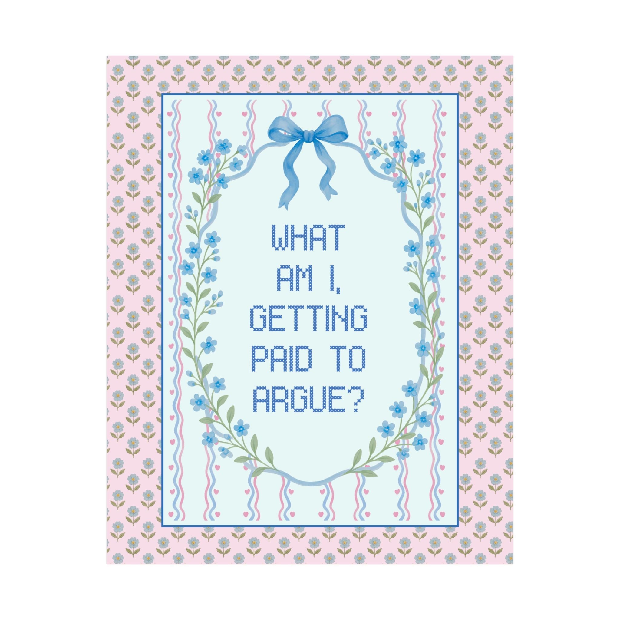 What Am I, Getting Paid to Argue Poster Print for Law School Graduation Gift, Silly Colorful Maximalist Decor for Law Office, 90s Throwback - Opal and June
