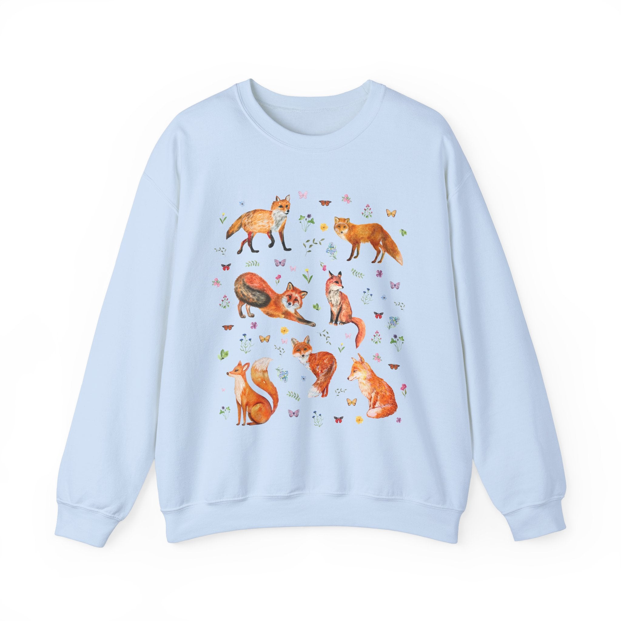 Whimsical Floral Fox Sweatshirt - Opal and June