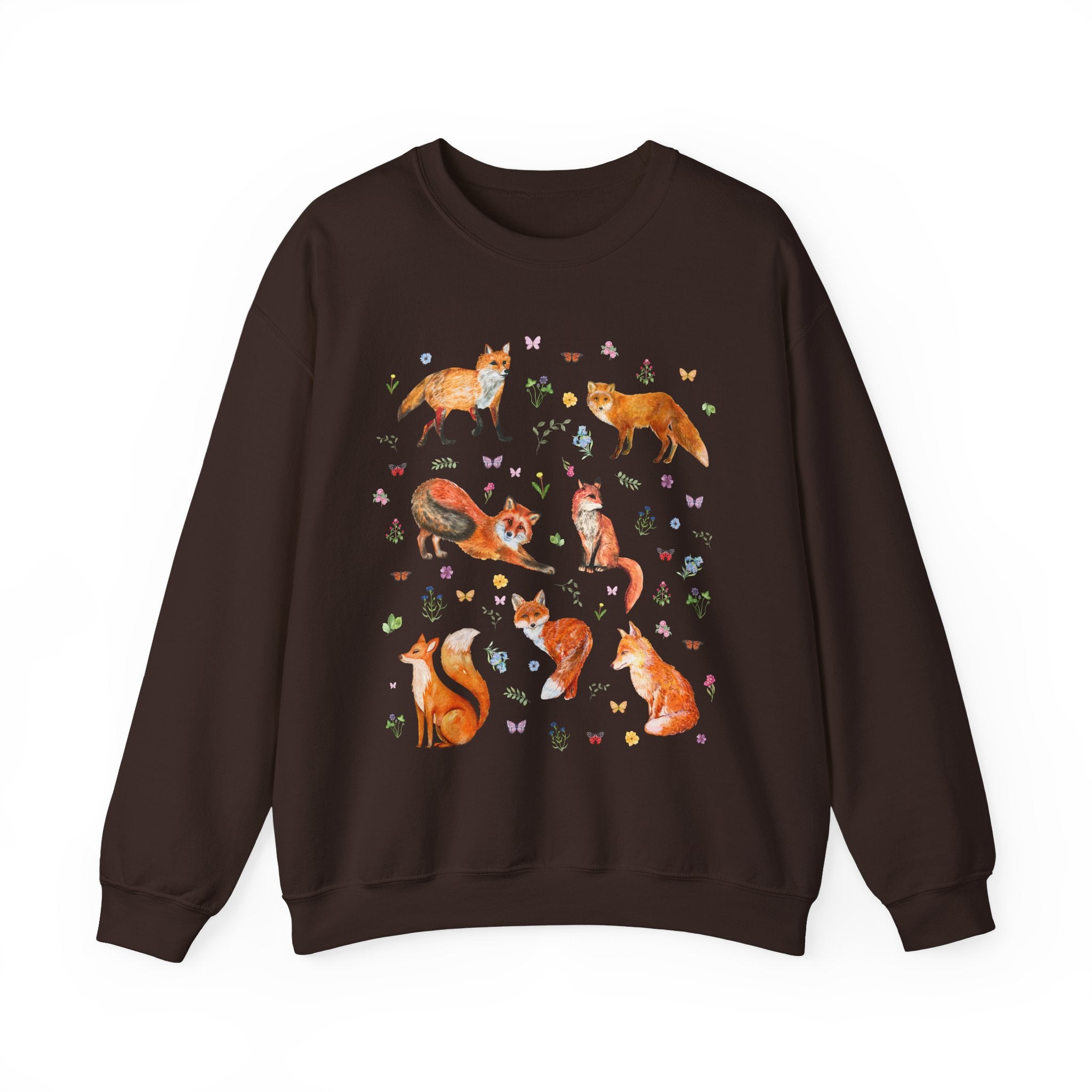 Whimsical Floral Fox Sweatshirt - Opal and June