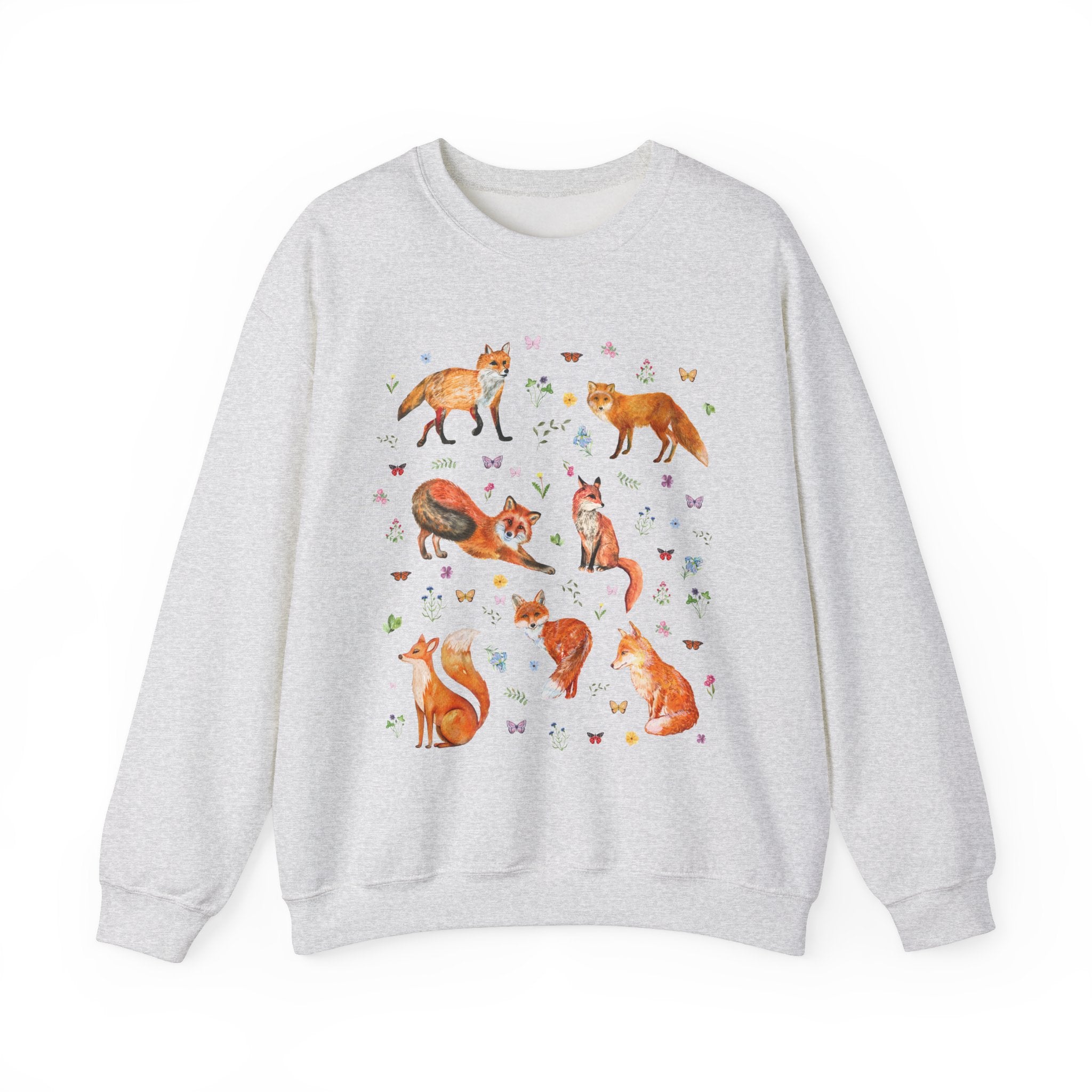 Whimsical Floral Fox Sweatshirt - Opal and June