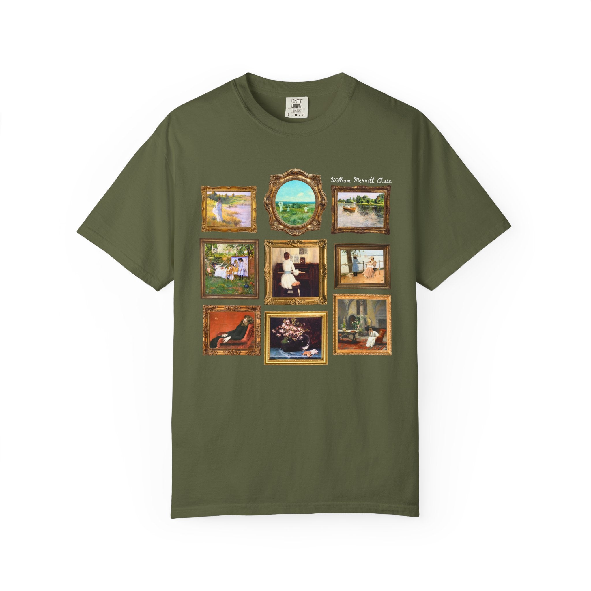 William Merrit Chase Art History Tee Shirt: Colorful Impressionism Landscape Artist, 19th Century American Art Historian Tee, Museum Lover - Opal and June