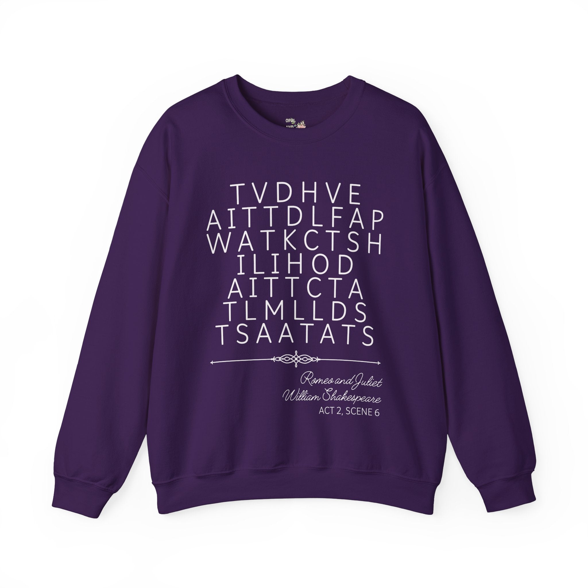 William Shakespeare Romeo and Juliet Sweatshirt - Opal and June