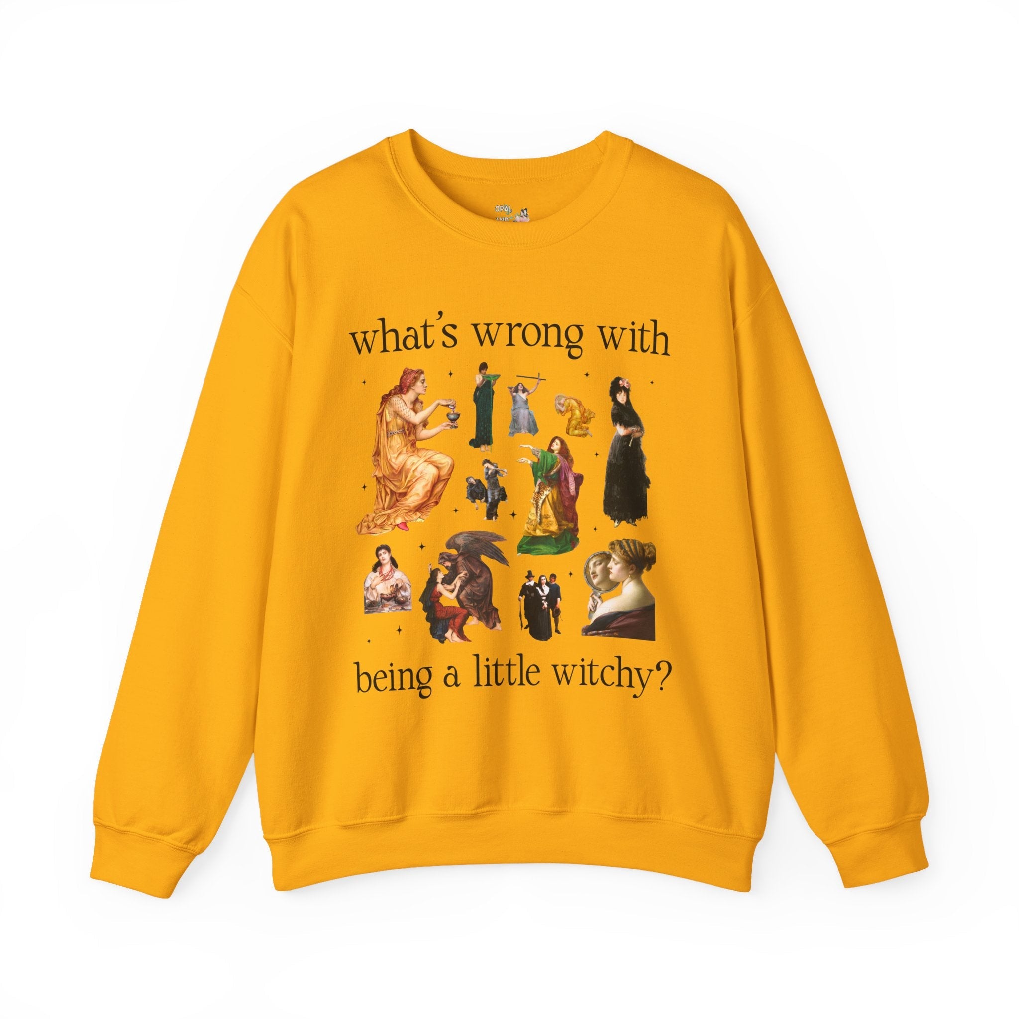 Witch Art History Lover Sweatshirt, Famous Paintings, Pre-Raphaelite and 19th Century Art Historian Crewneck for Halloween or Spooky Season - Opal and June