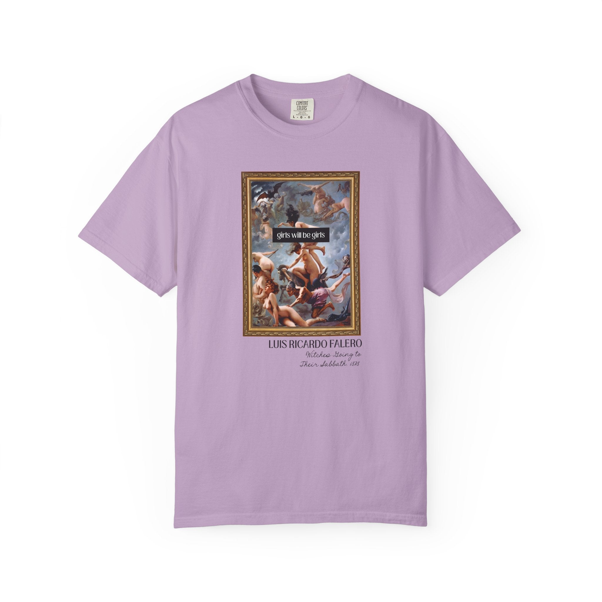 Witchy Art History Tee Shirt, Witches on the Sabbath by Luis Ricardo Falero, Famous Paintings, 19th Century Artwork, European Art History - Opal and June