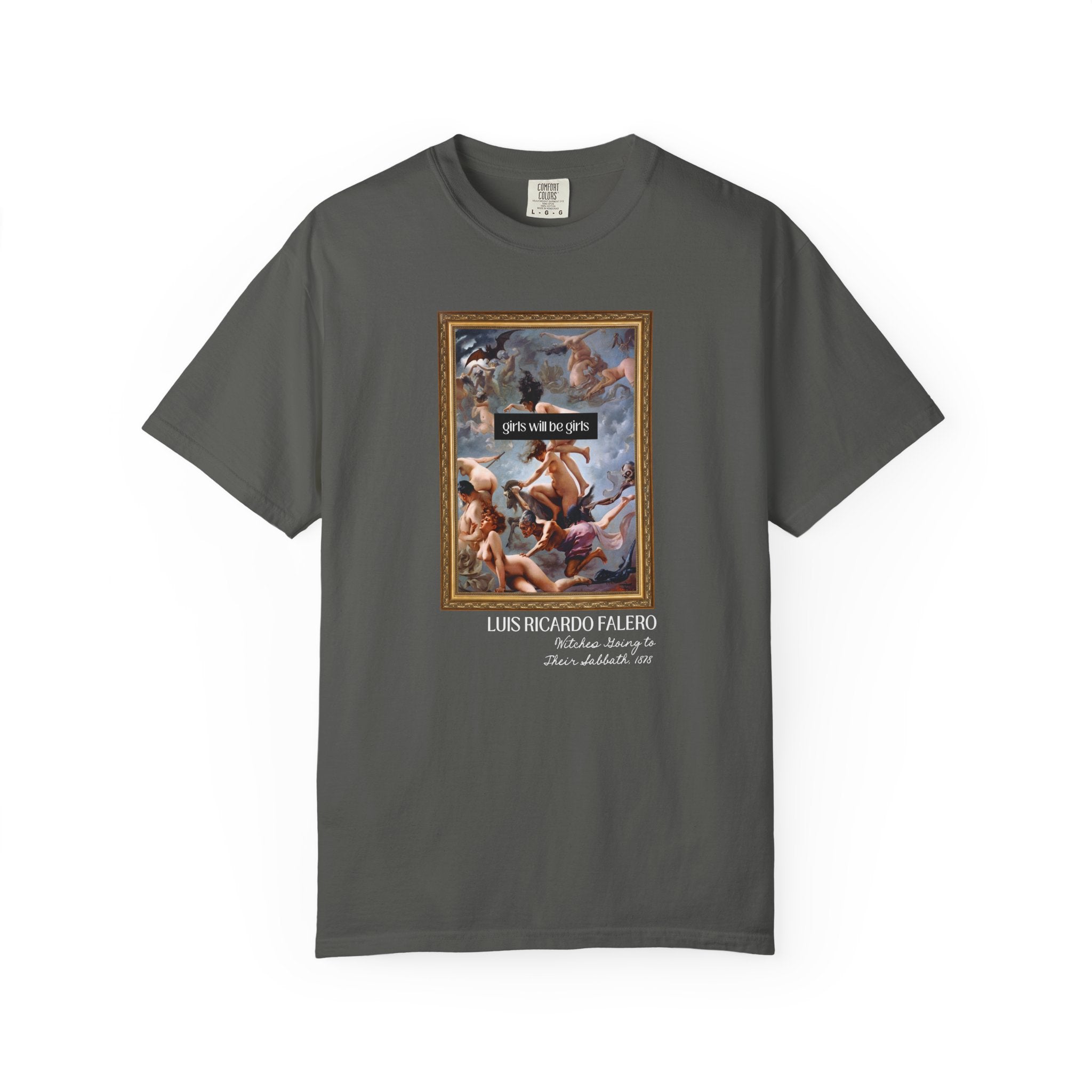 Witchy Art History Tee Shirt, Witches on the Sabbath by Luis Ricardo Falero, Famous Paintings, 19th Century Artwork, European Art History - Opal and June