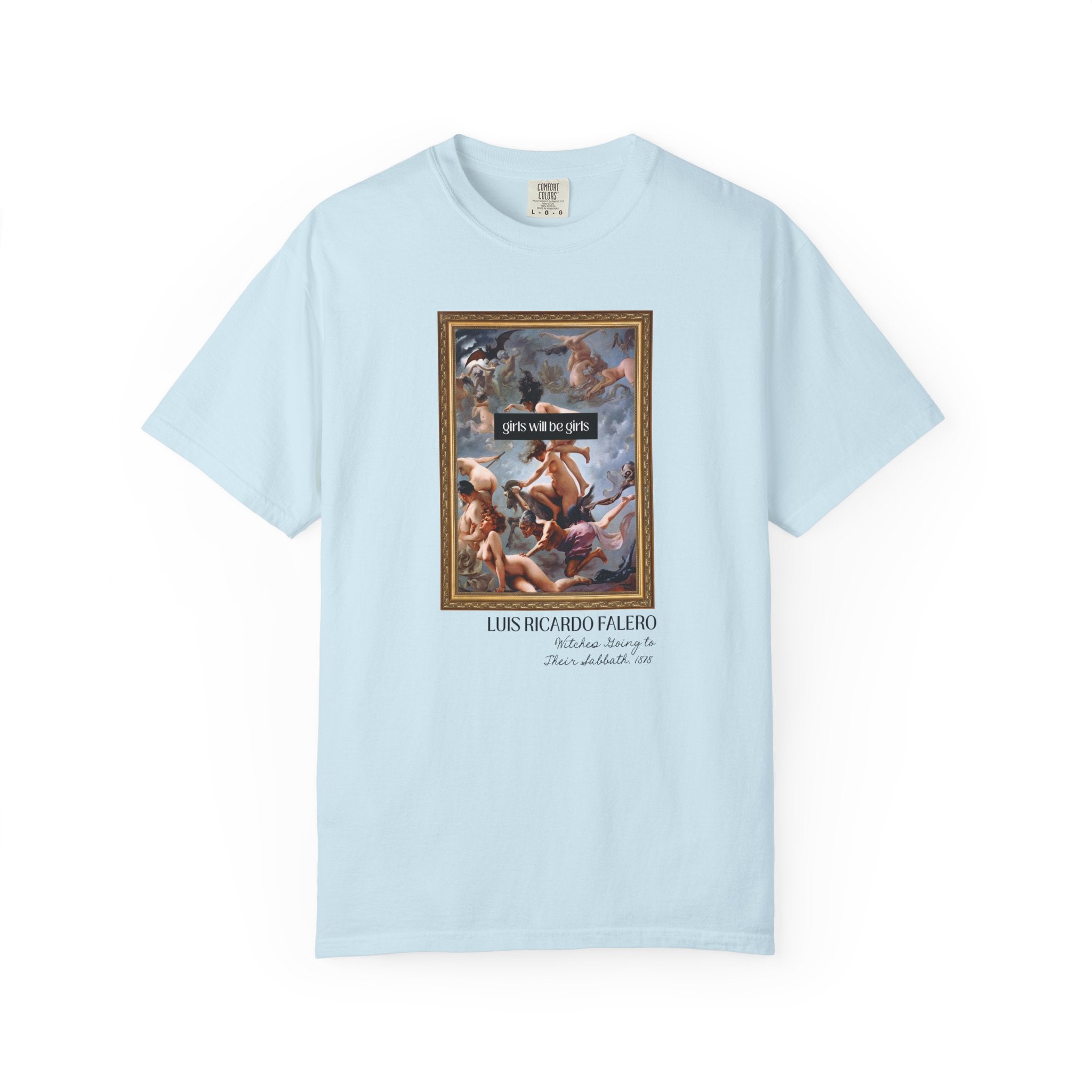 Witchy Art History Tee Shirt, Witches on the Sabbath by Luis Ricardo Falero, Famous Paintings, 19th Century Artwork, European Art History - Opal and June
