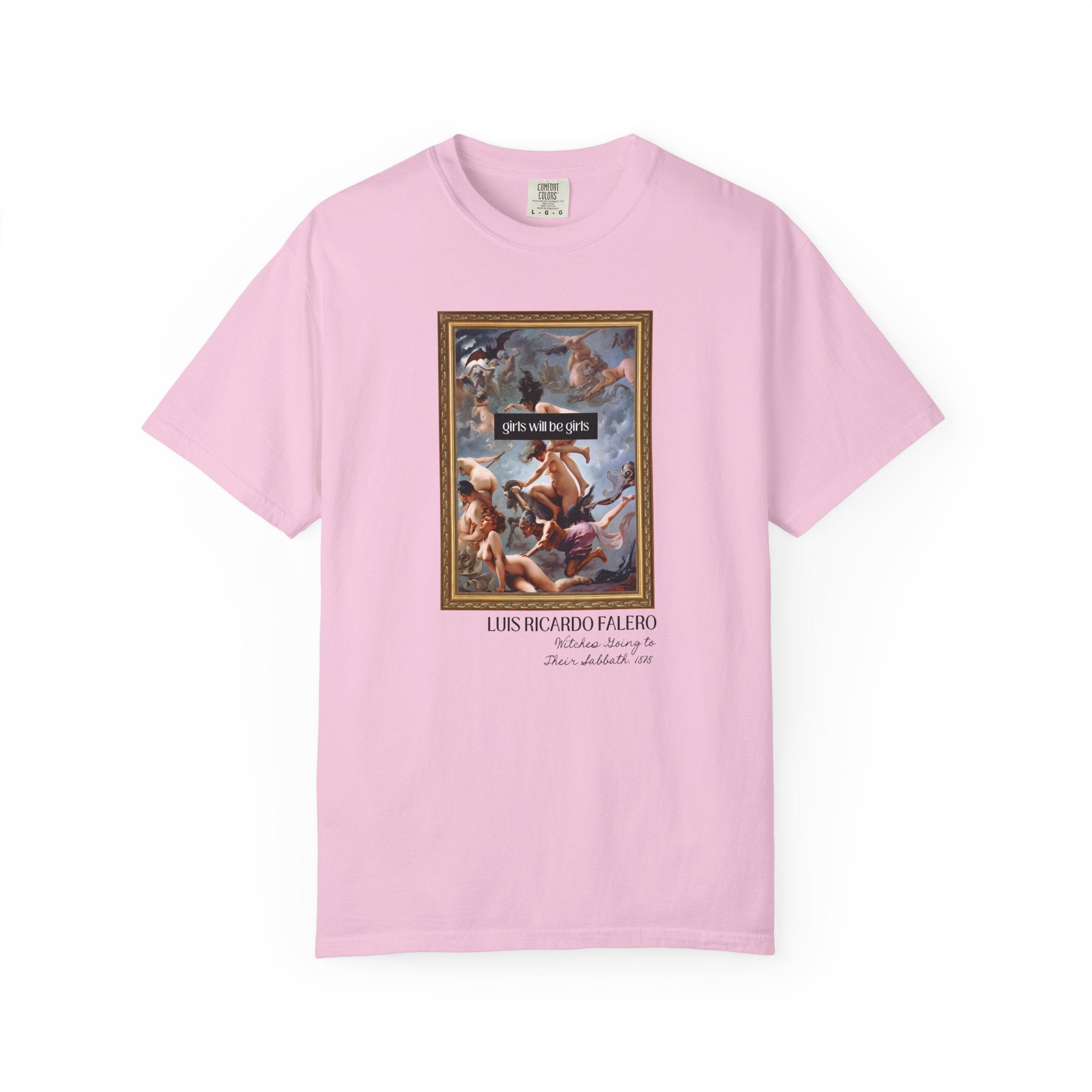 Witchy Art History Tee Shirt, Witches on the Sabbath by Luis Ricardo Falero, Famous Paintings, 19th Century Artwork, European Art History - Opal and June
