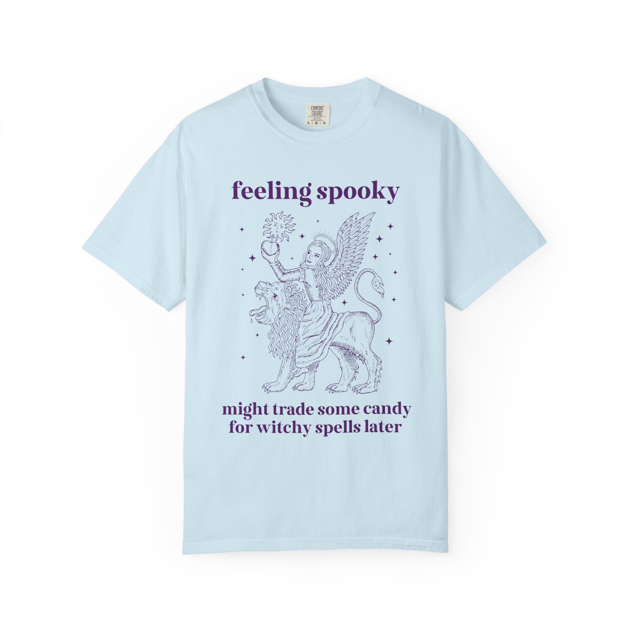 Witchy Halloween Tee Shirt for Mom, Funny Saying Spooky Season T-Shirt, Animal Lover Halloween Tee with Vintage Aesthetic, 90s Throwback - Opal and June