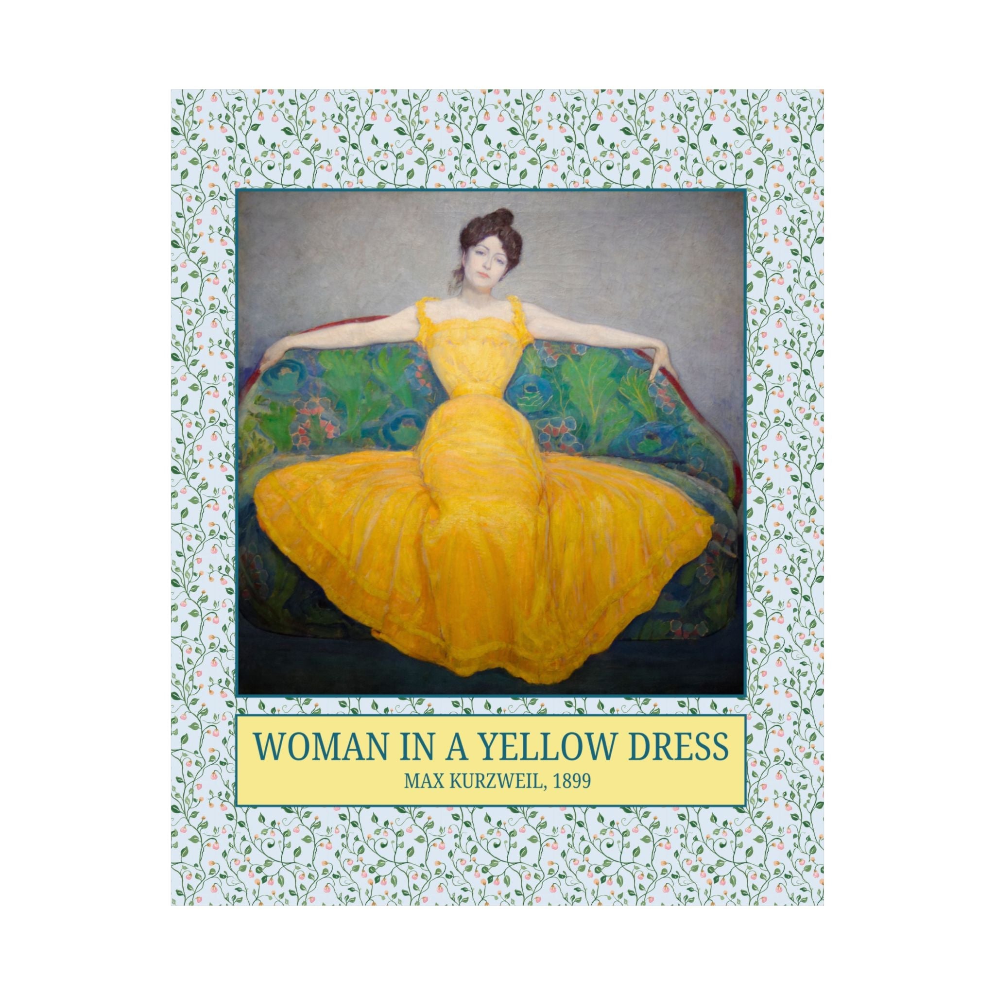 Woman in a Yellow Dress by Max Kurzweil Art History Lover Print, Colorful Humanities Teacher or Major Poster, Vienna European Art History - Opal and June