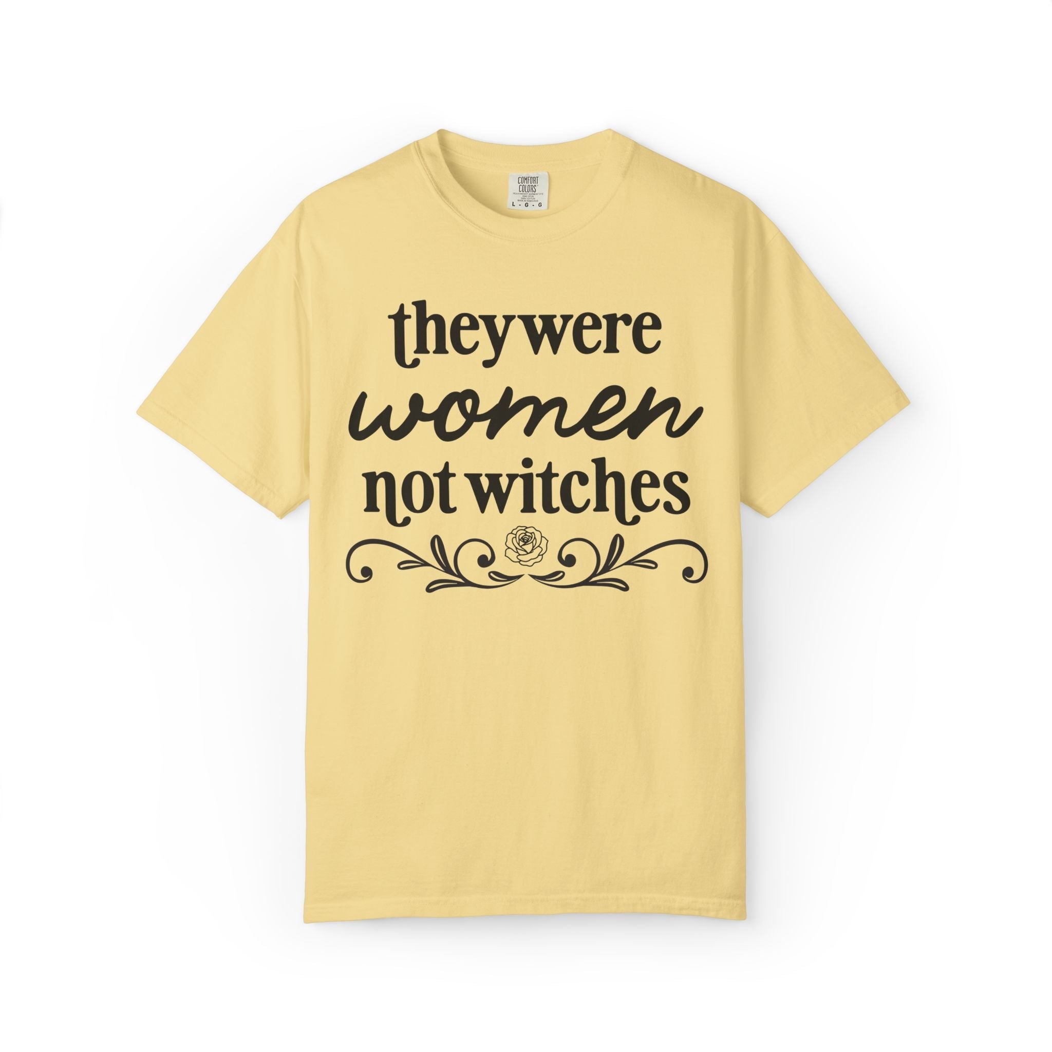 Women Not Witches History Buff Tee Shirt for Historian, Early American History, European Witch Trial History, Spooky Morbid History Tee - Opal and June