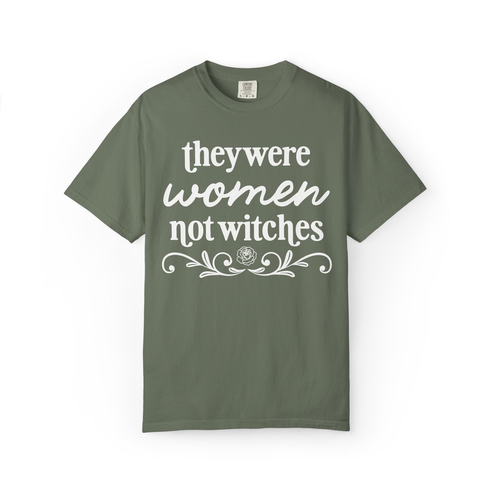 Women Not Witches History Buff Tee Shirt for Historian, Early American History, European Witch Trial History, Spooky Morbid History Tee - Opal and June