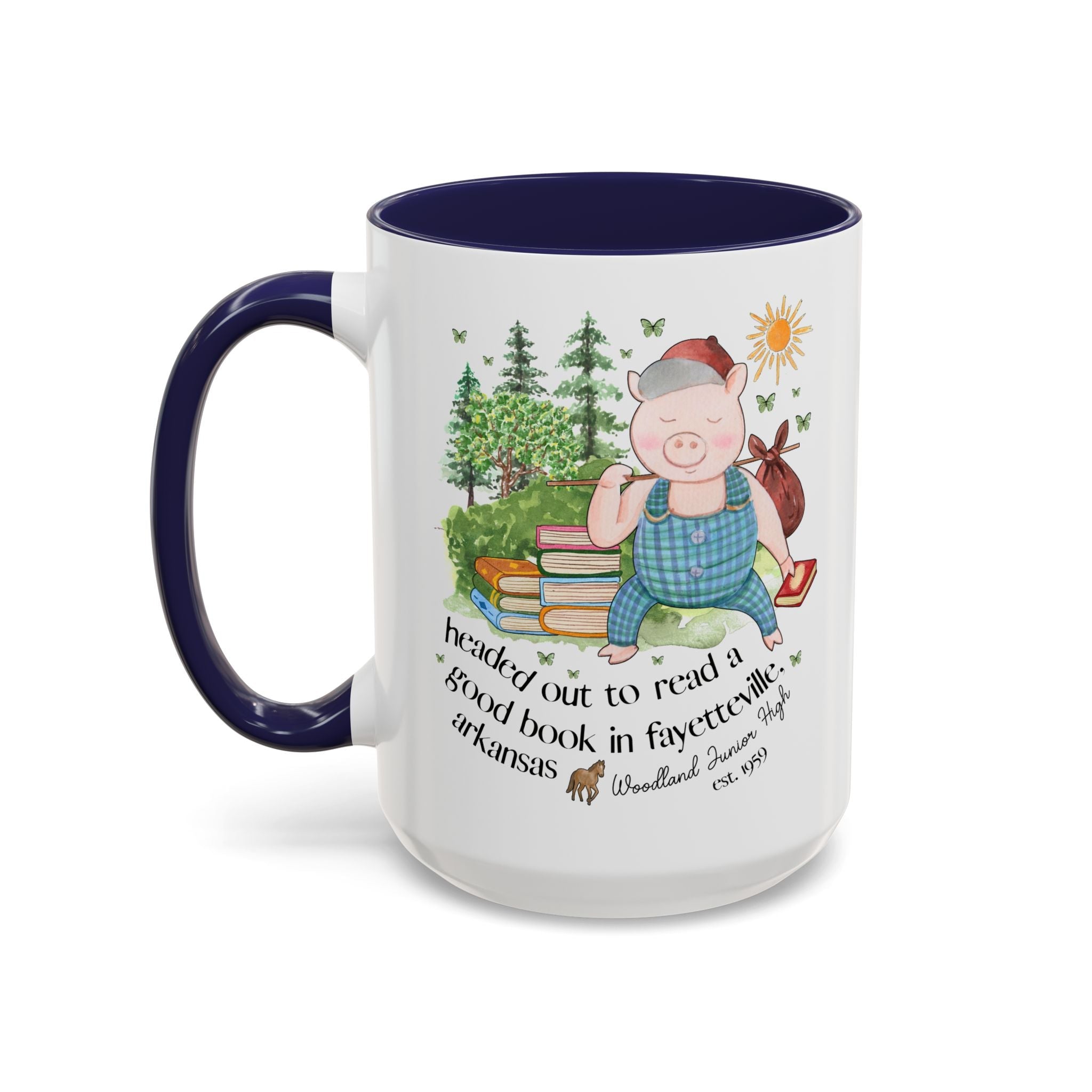 Woodland Junior High 15 Oz Mug: Headed Out to Read a Good Book - Opal and June