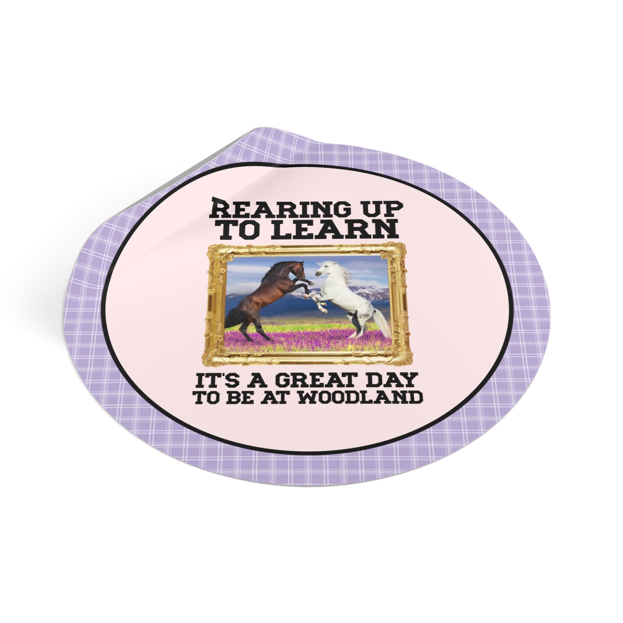 Woodland Junior High: Rearing Up to Learn Sticker | FPS + Opal and June Sticker, Fayetteville Public Schools - Opal and June