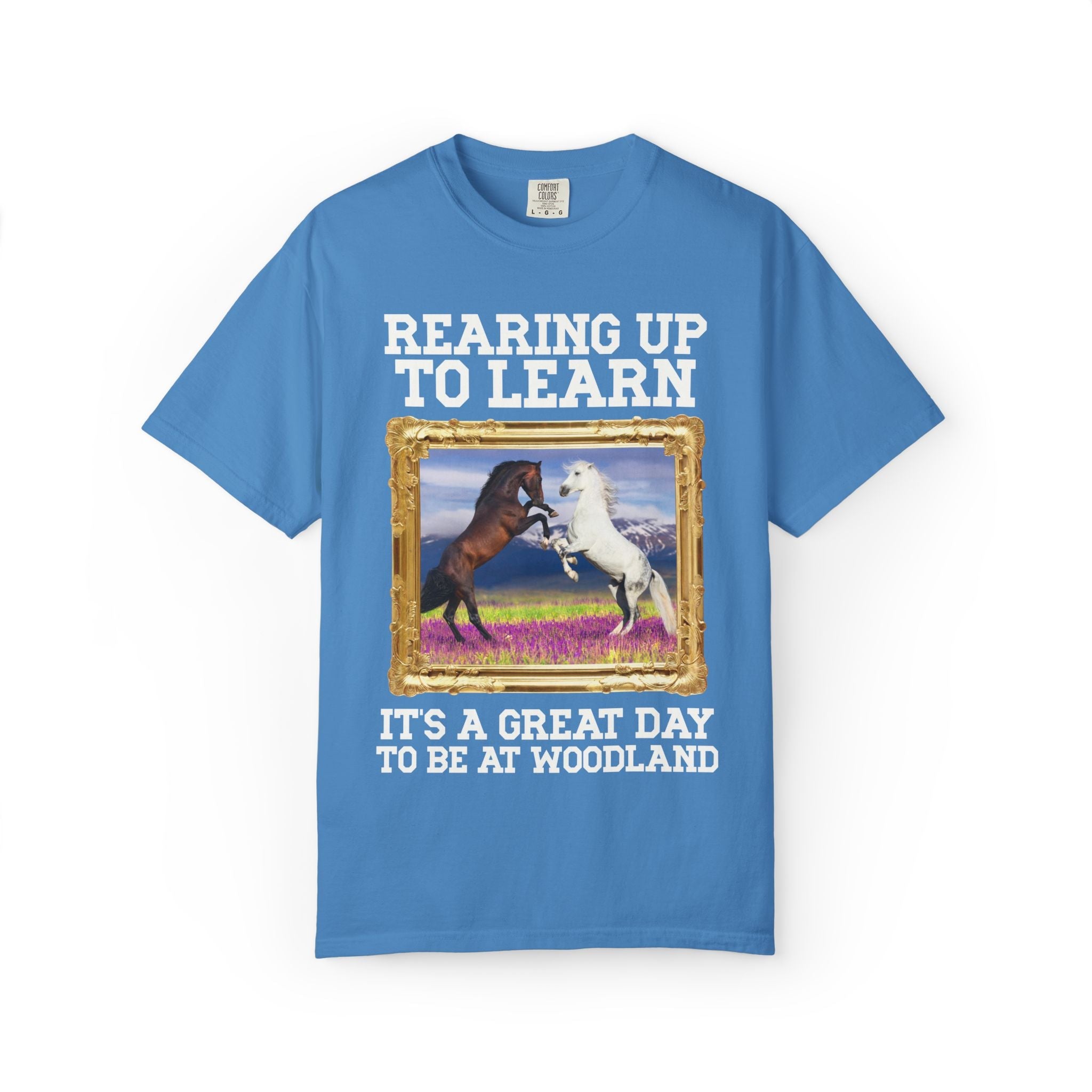Woodland Junior High: Rearing Up to Learn Tee Shirt | FPS + Opal and June Tee Shirt, Fayetteville Public Schools - Opal and June