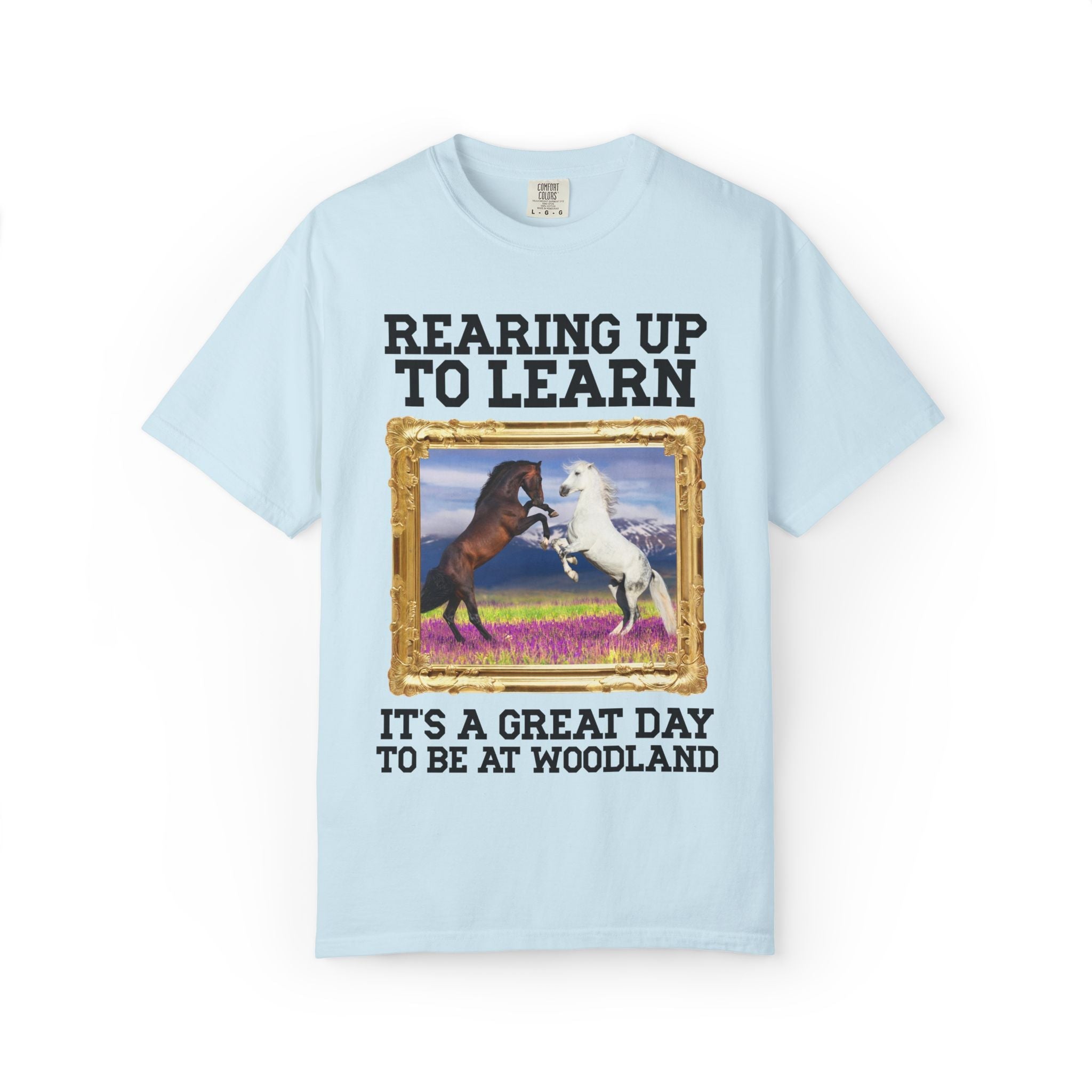 Woodland Junior High: Rearing Up to Learn Tee Shirt | FPS + Opal and June Tee Shirt, Fayetteville Public Schools - Opal and June