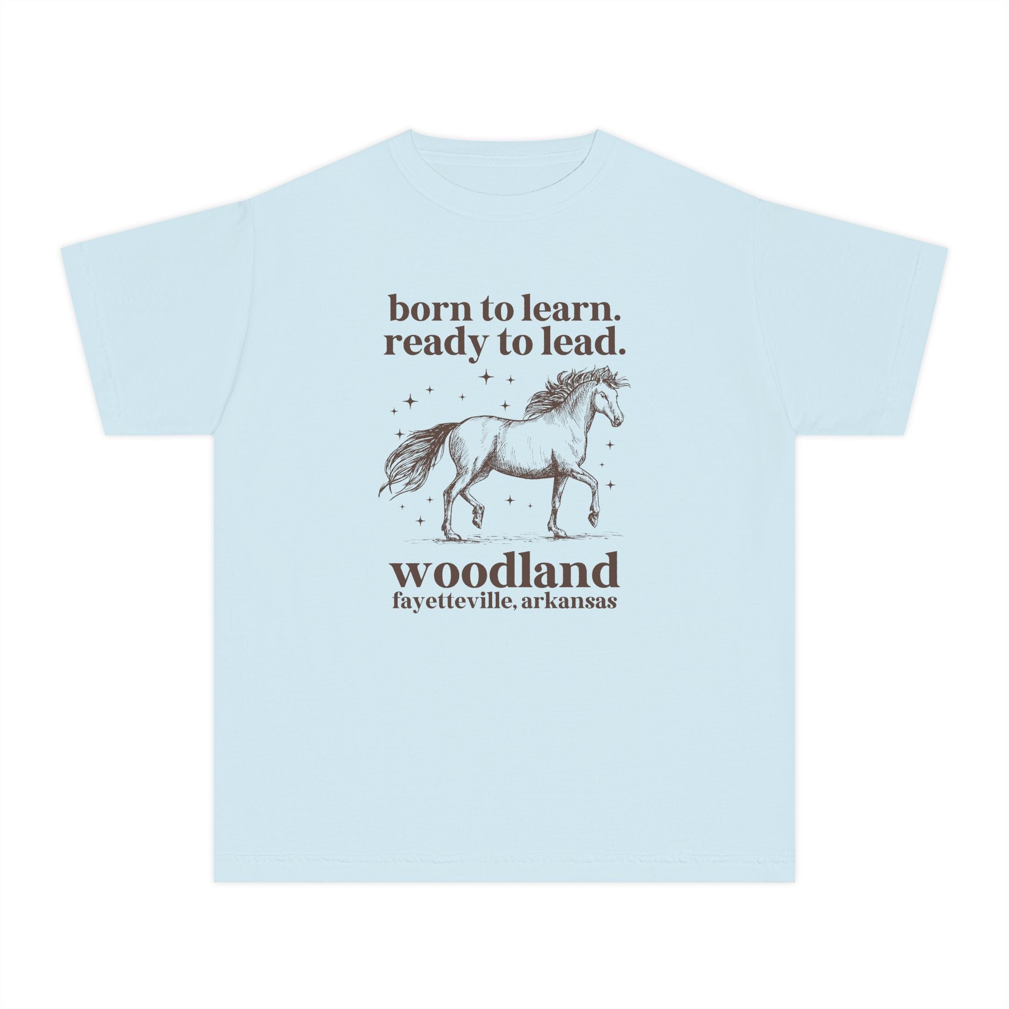 Woodland Junior High School Kids Tee Shirt: Born to Learn. Ready to Lead. - Opal and June