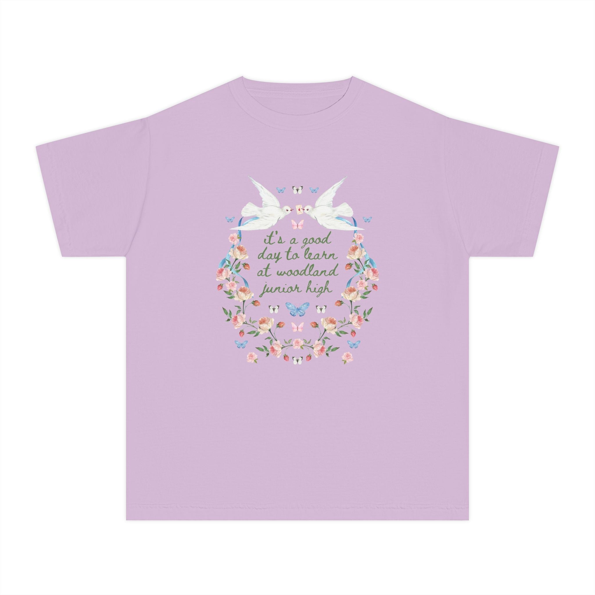 Woodland Junior High School Kids Tee Shirt: It's a Good Day to Learn - Opal and June