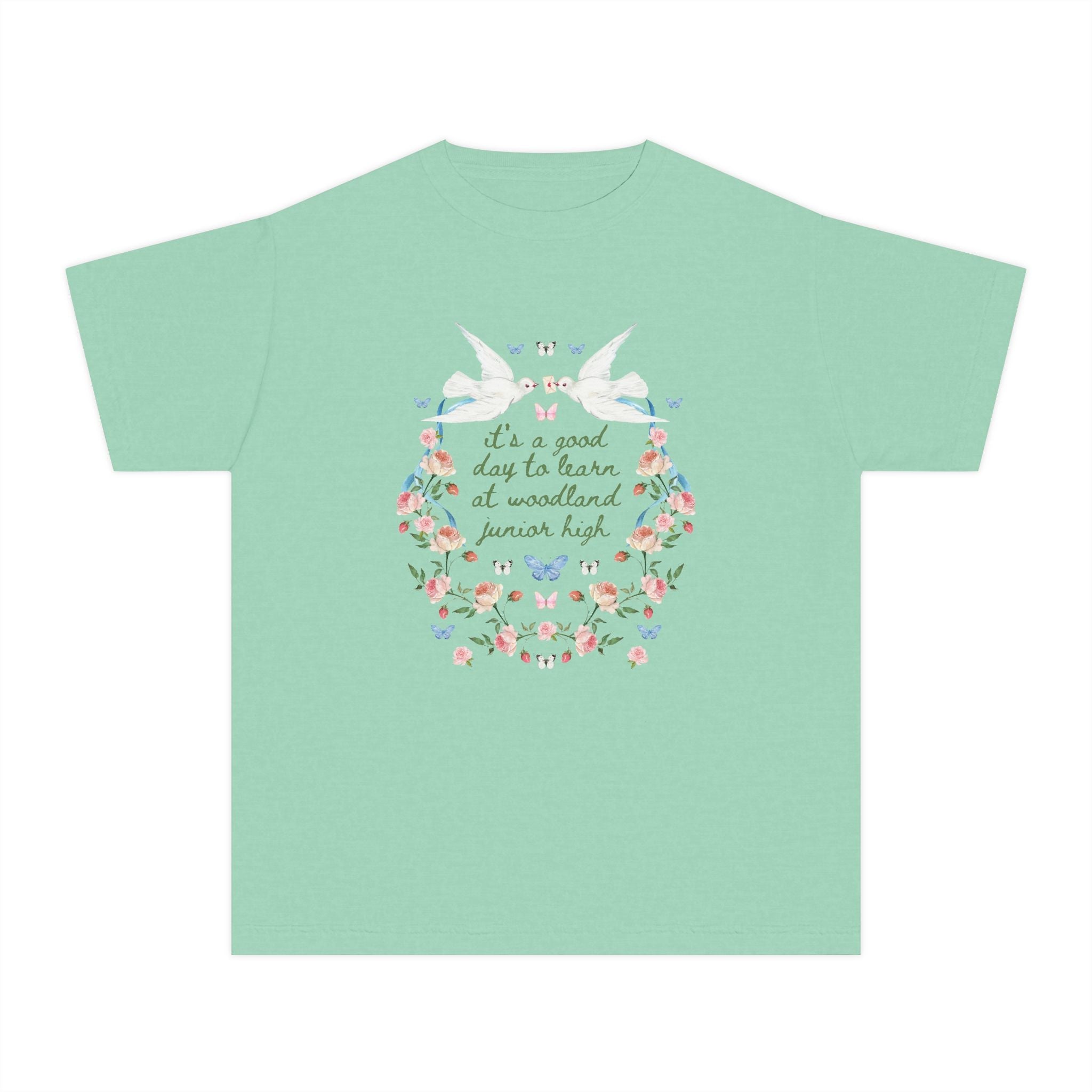 Woodland Junior High School Kids Tee Shirt: It's a Good Day to Learn - Opal and June