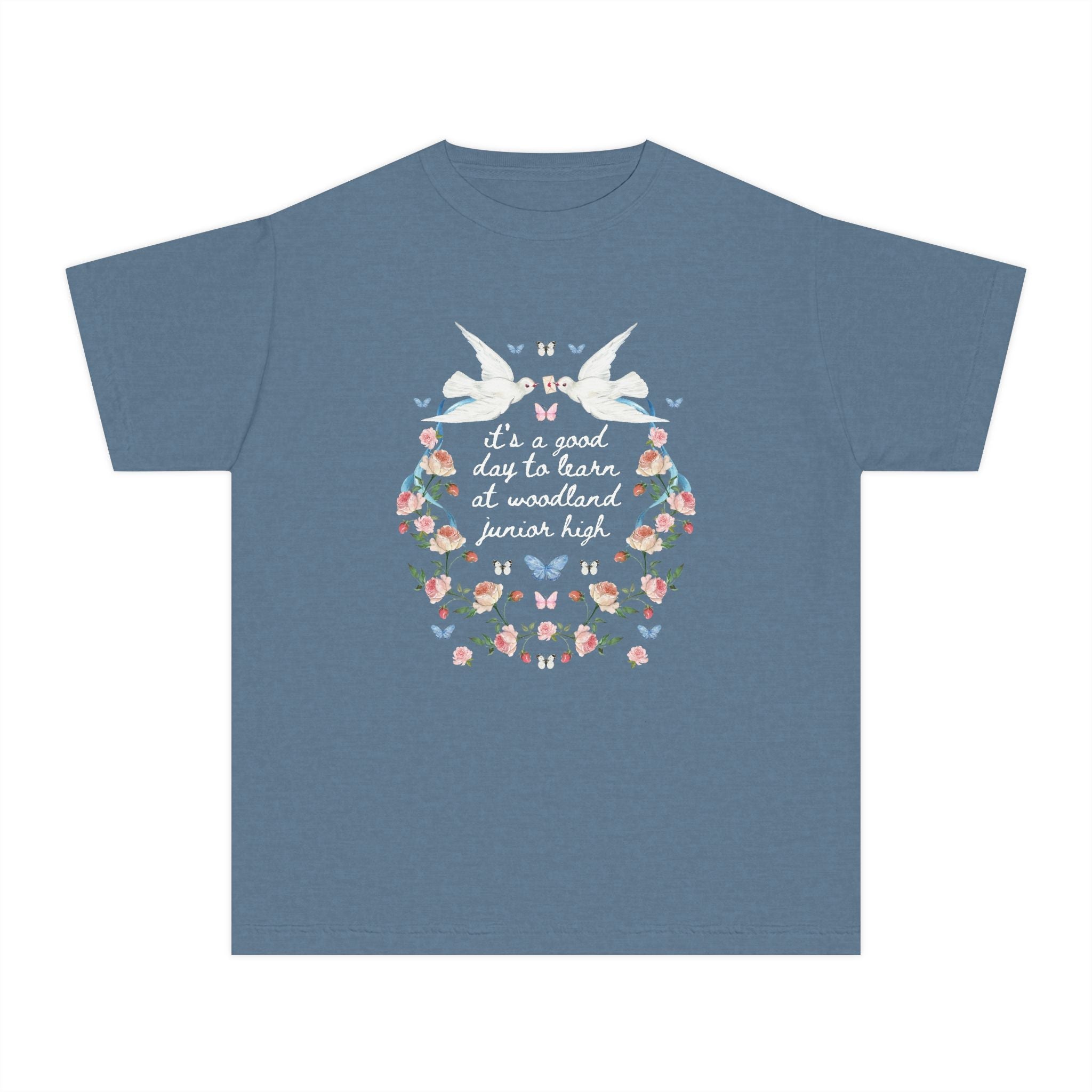Woodland Junior High School Kids Tee Shirt: It's a Good Day to Learn - Opal and June
