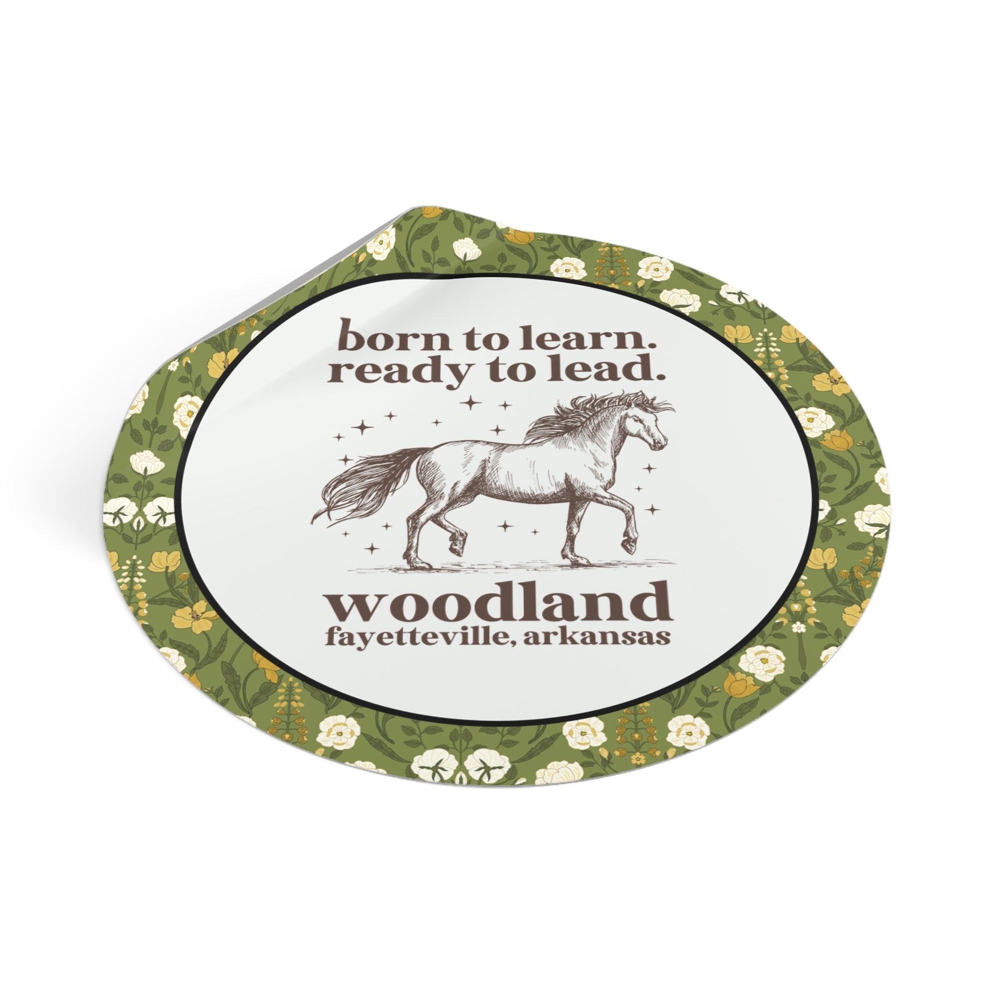 Woodland Junior High School Sticker: Born to Learn. Ready to Lead. - Opal and June